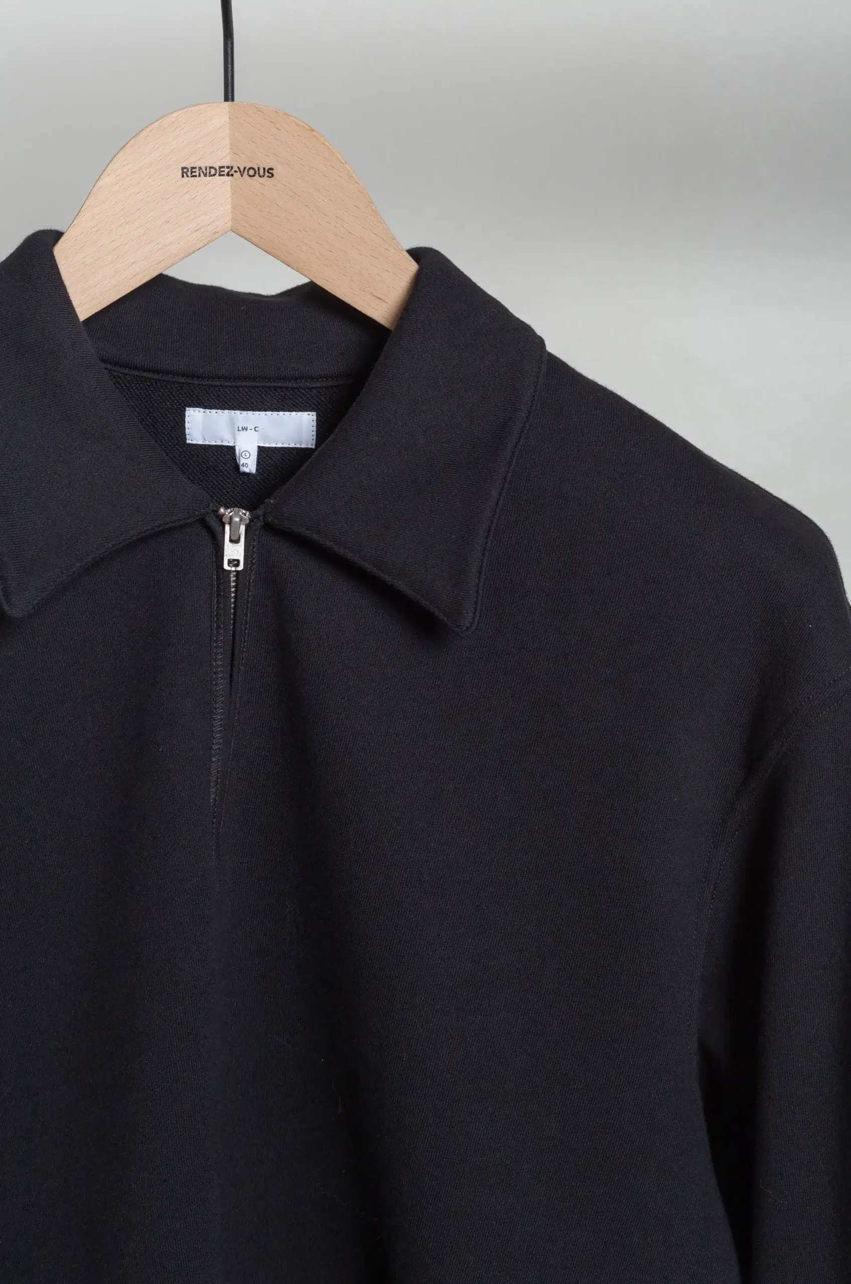 Lady White - TOPPER 1/4 ZIP - BLACK