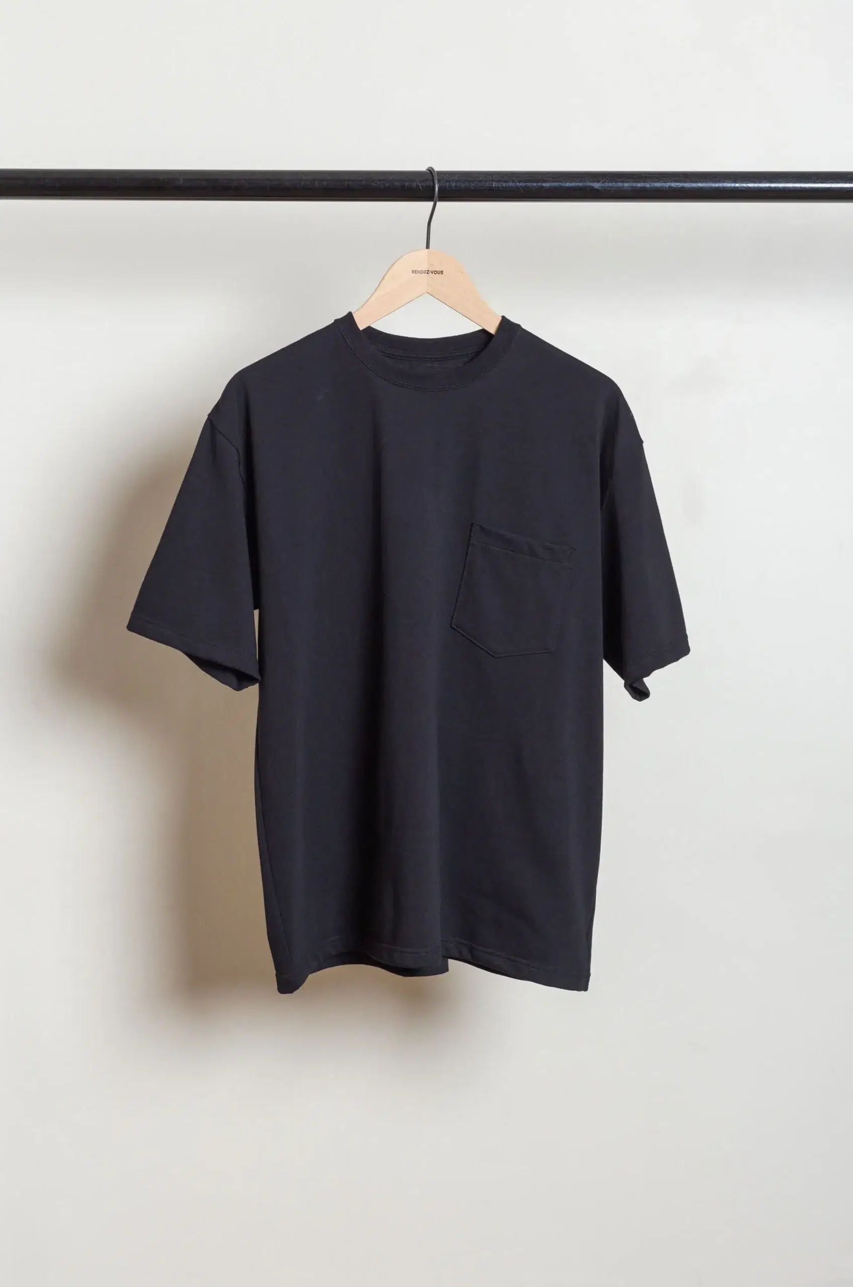 Orslow - STURDY COTTON T-SHIRT WITH POCKET 03-0017N-61 - BLACK