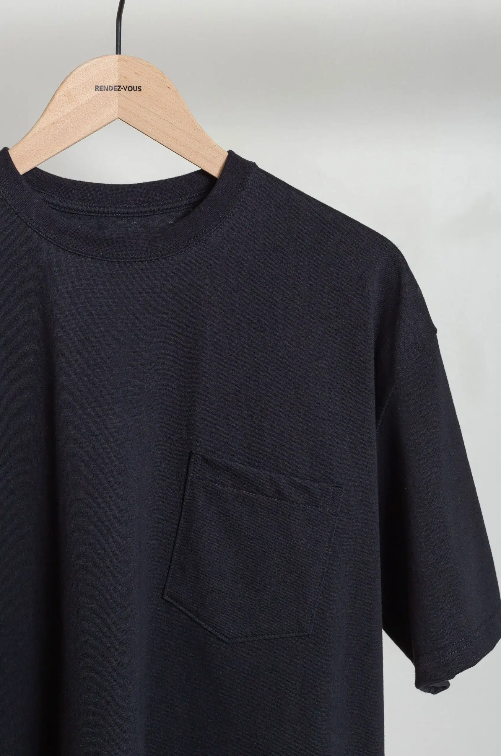 Orslow - STURDY COTTON T-SHIRT WITH POCKET 03-0017N-61 - BLACK