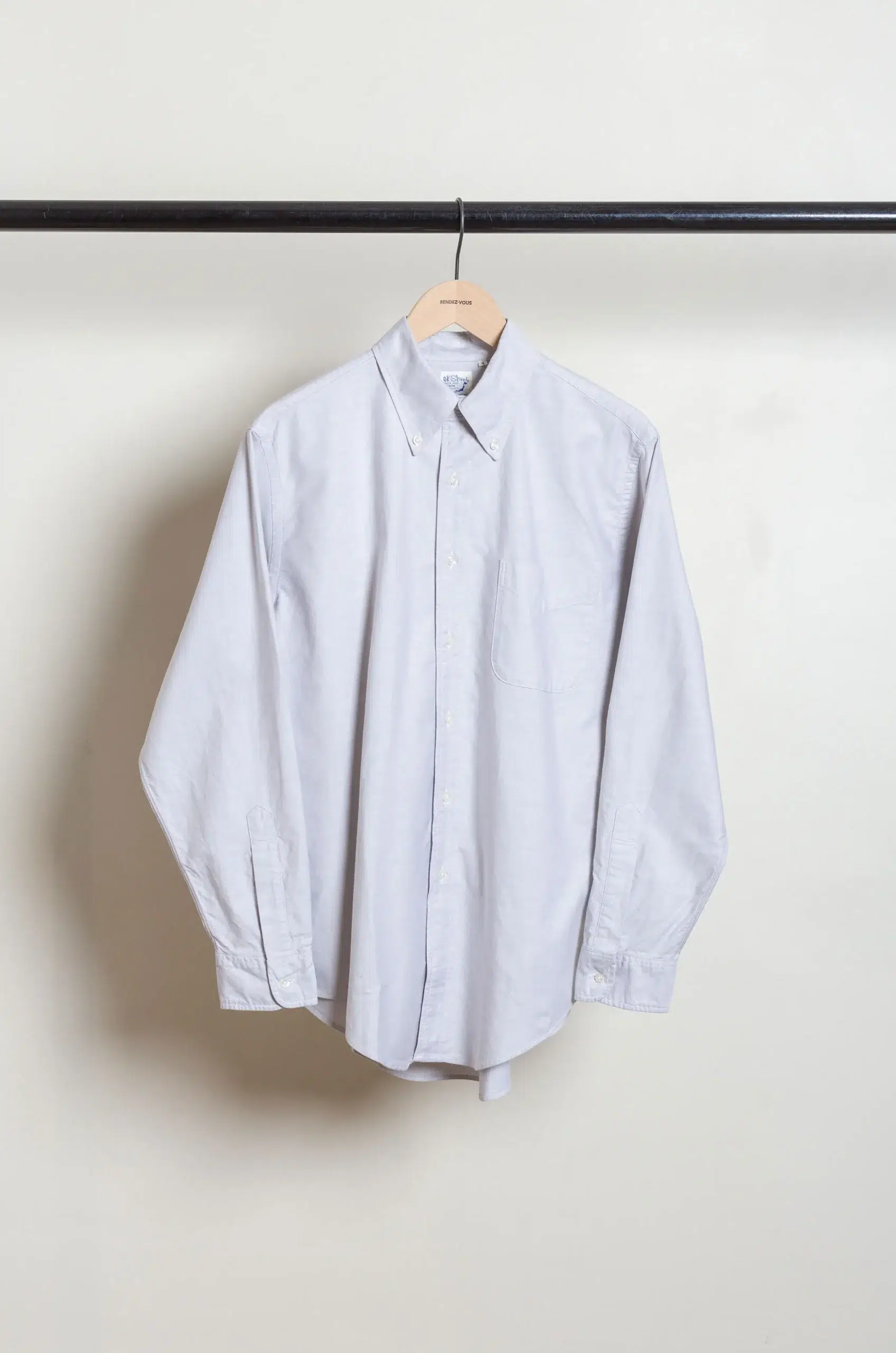 Orslow - OXFORD STANDARD BUTTON DOWN SHIRT 01-8112-62 - LIGHT GRAY