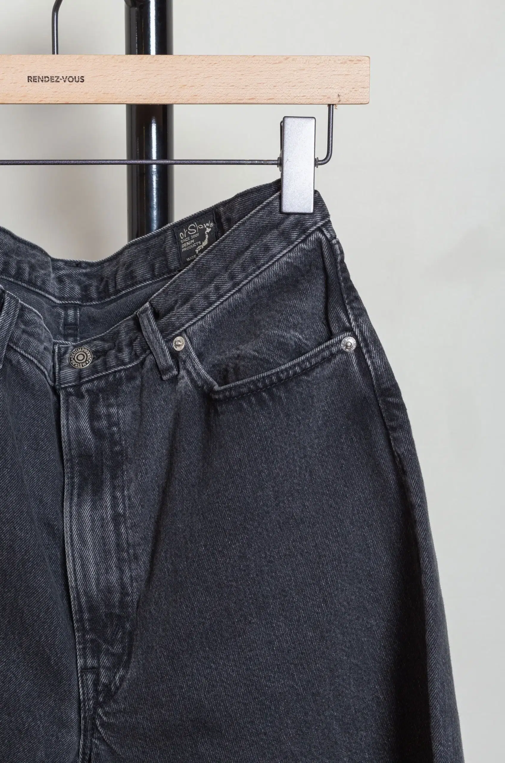 Orslow - SUPER DAD'S FIT SHORTS 01-7100W-D61S - BLACK DENIM STONE