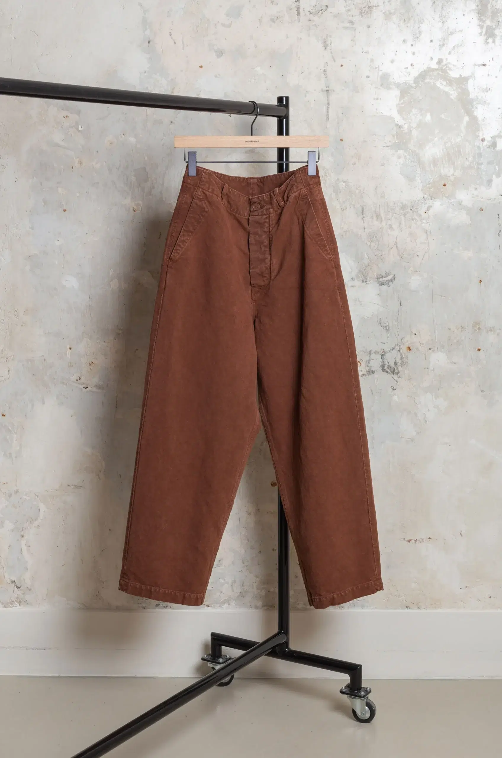 Kaptain Sunshine - COTTON HEMP WIDE PANTS KS26SPT15 - BROWN