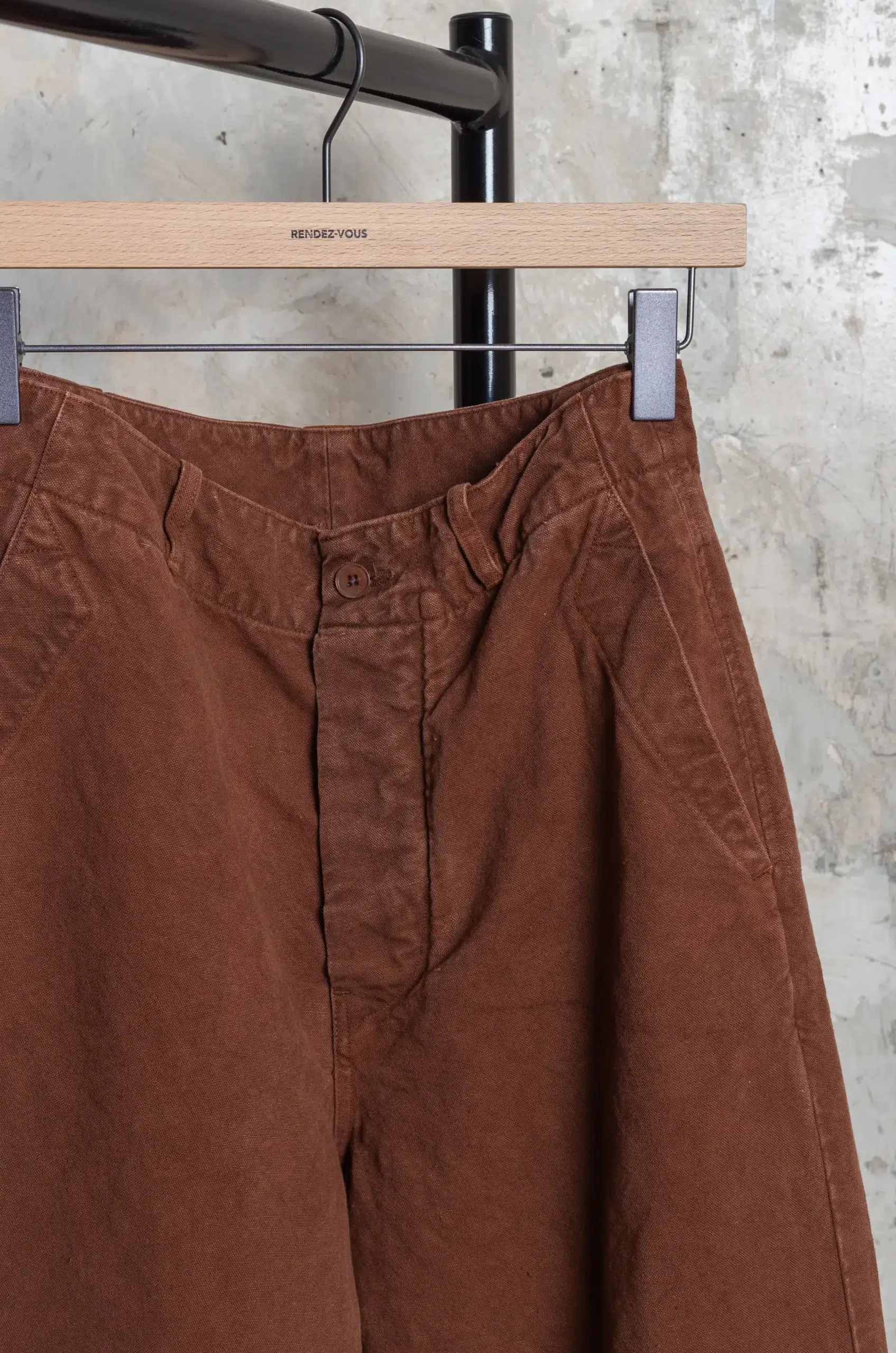 Kaptain Sunshine - COTTON HEMP WIDE PANTS KS26SPT15 - BROWN