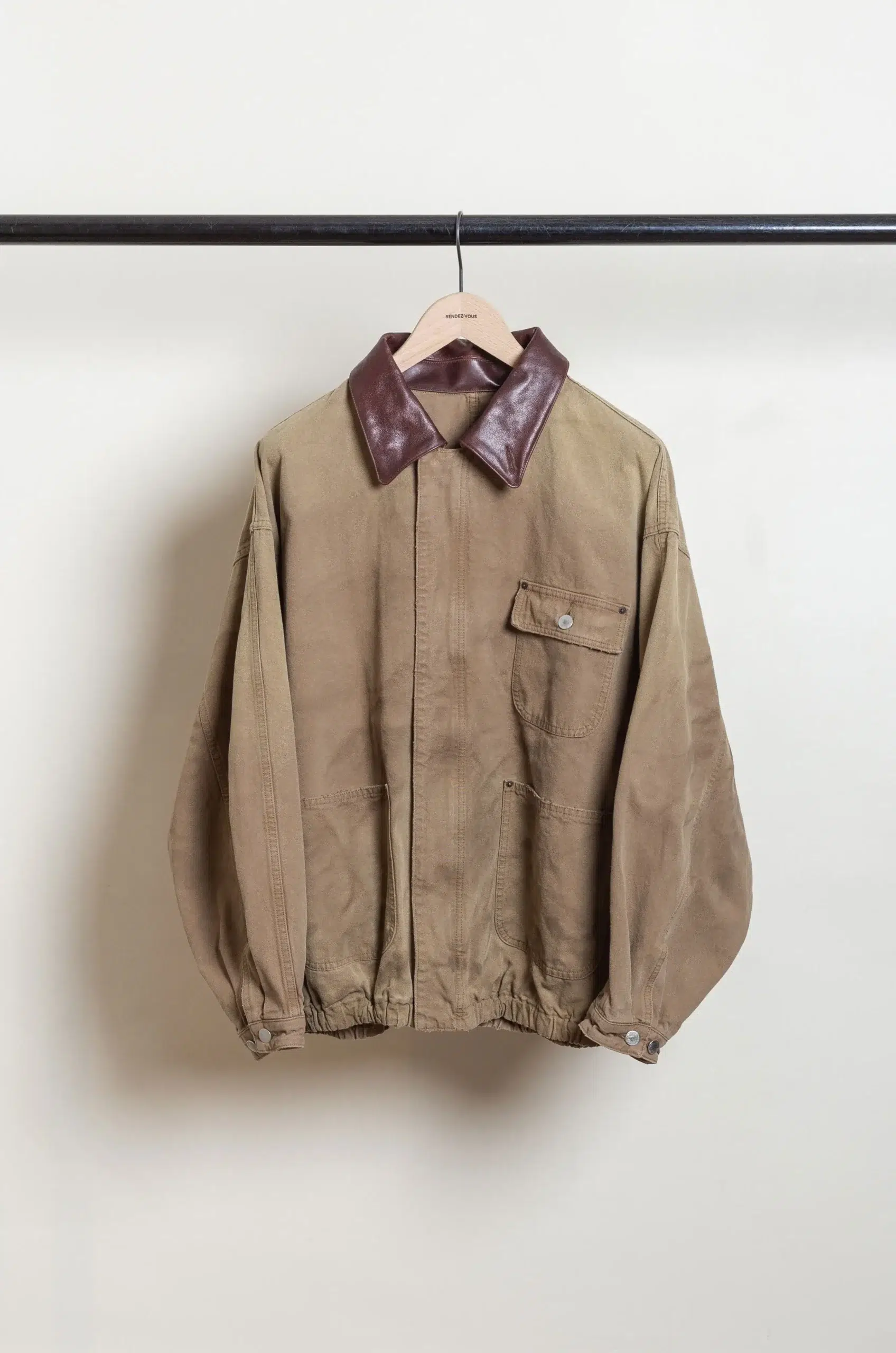 STEIN - SULFUR DYED OXFORD VINTAGE JACKET ST.1387 - K.BEIGE