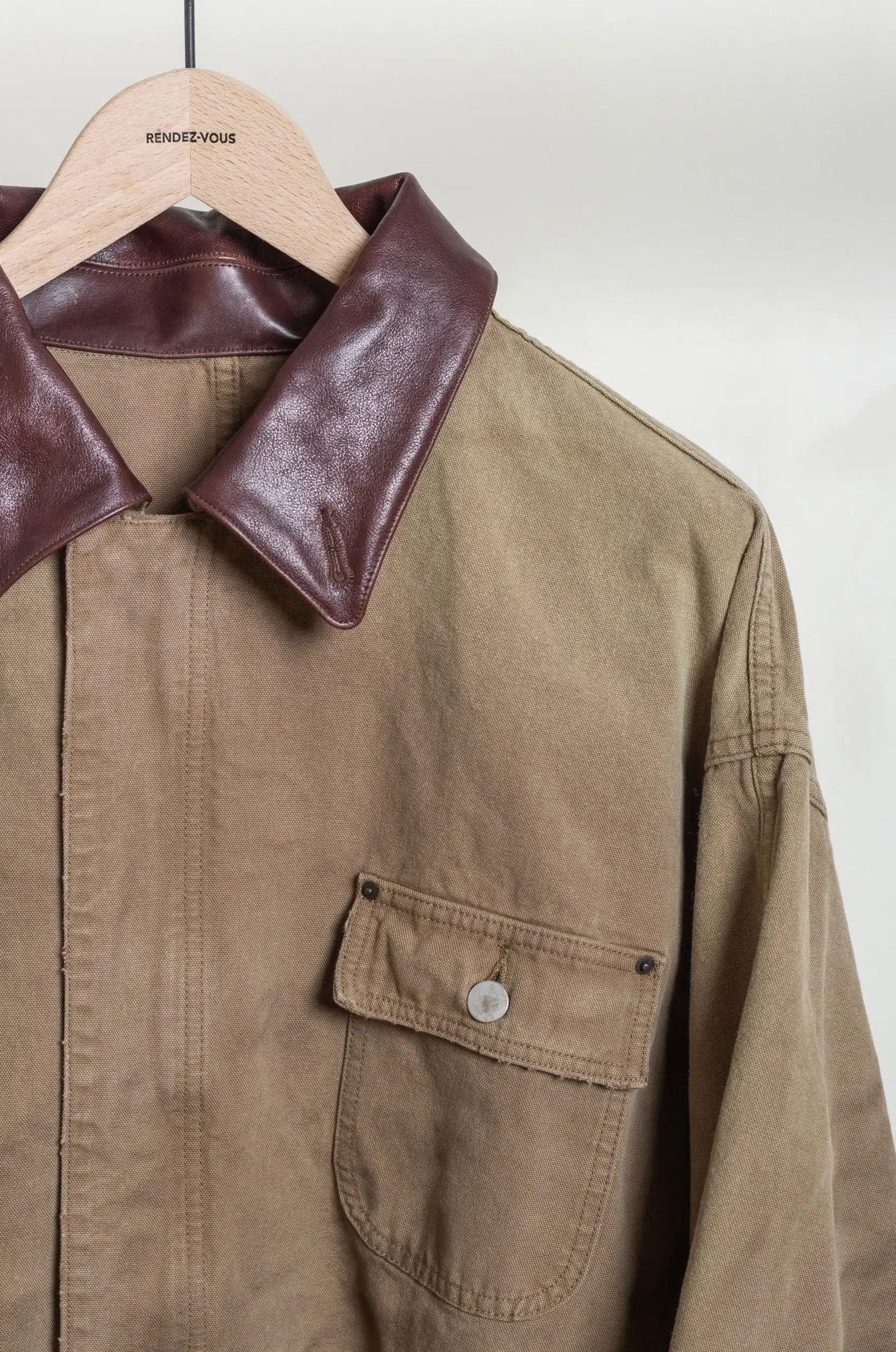 STEIN - SULFUR DYED OXFORD VINTAGE JACKET ST.1387 - K.BEIGE