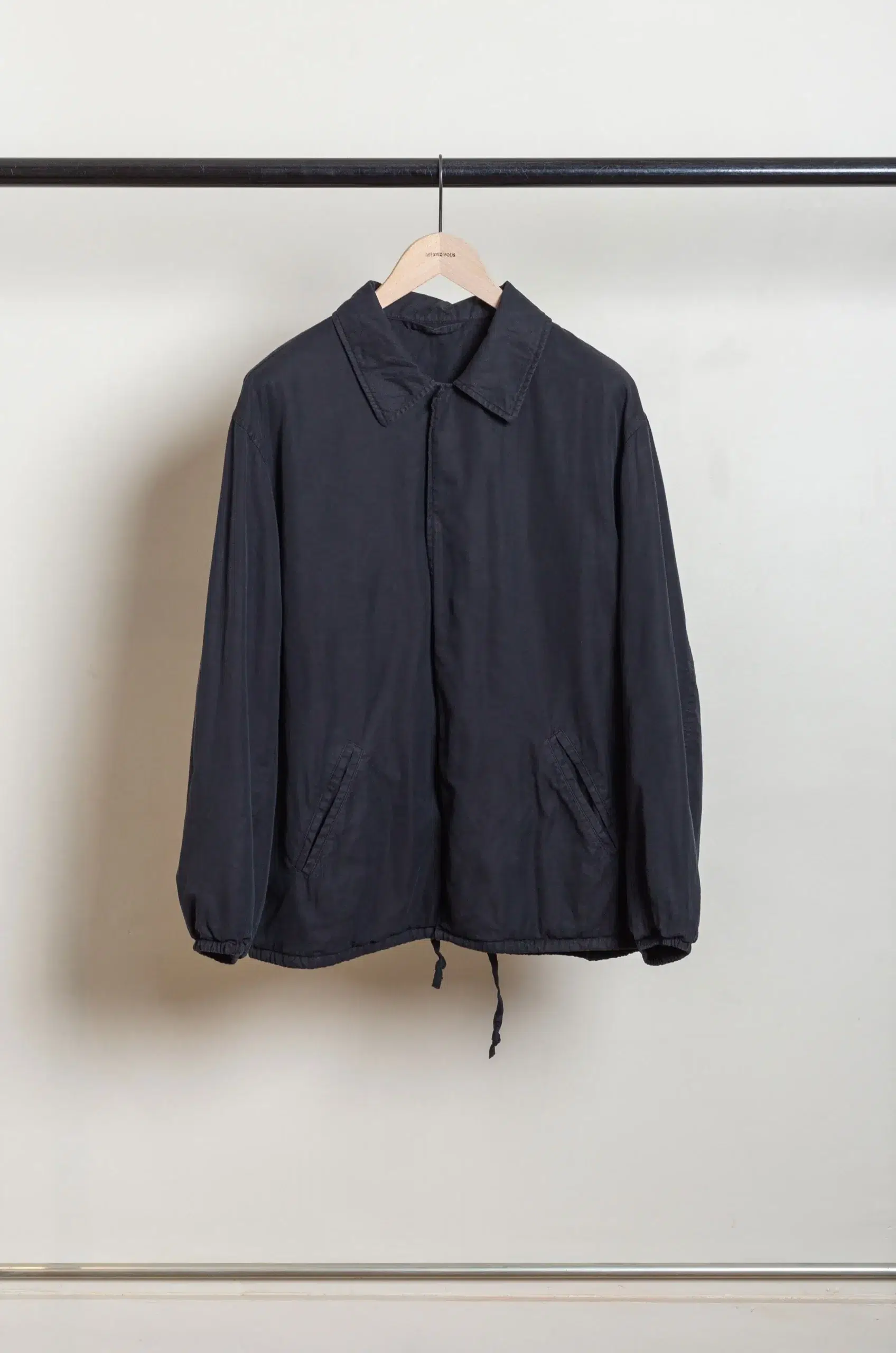 STEIN - COTTON RAYON VINTAGE COACH JACKET ST.1405 - BLACK