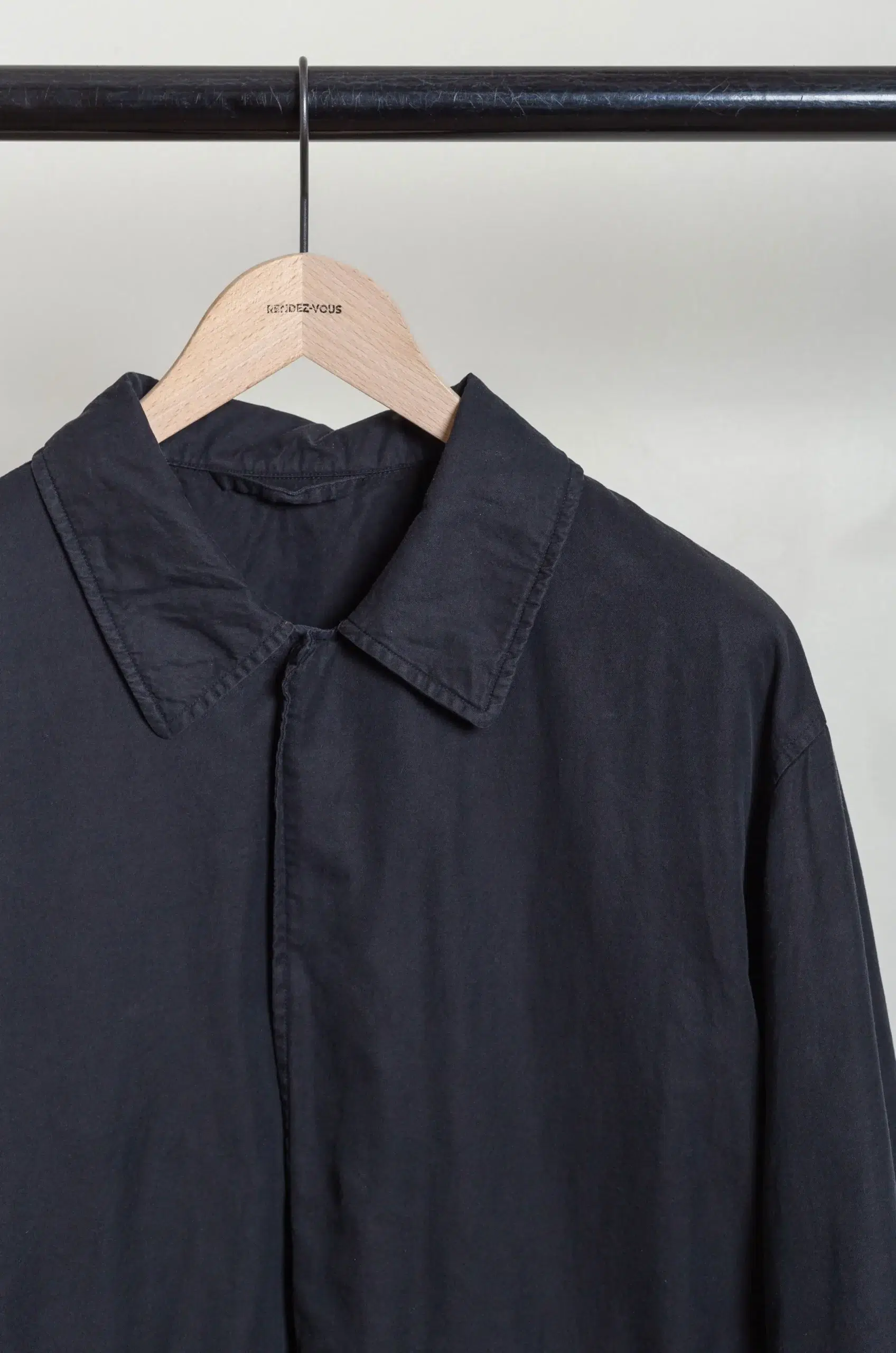 STEIN - COTTON RAYON VINTAGE COACH JACKET ST.1405 - BLACK