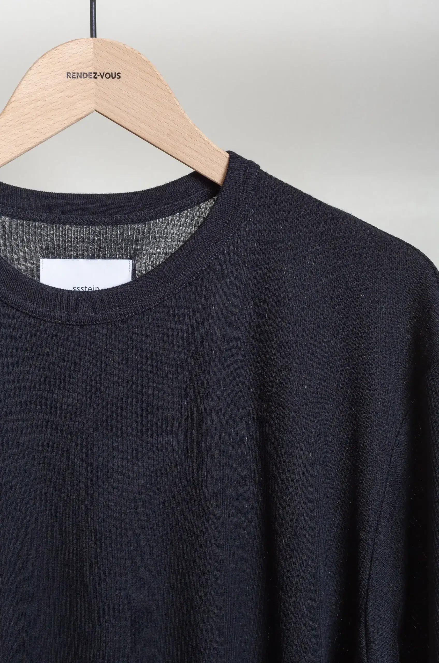 STEIN - FINE WOOL OVERSIZED SHORT SLEEVE TEE ST.1501 - BLACK