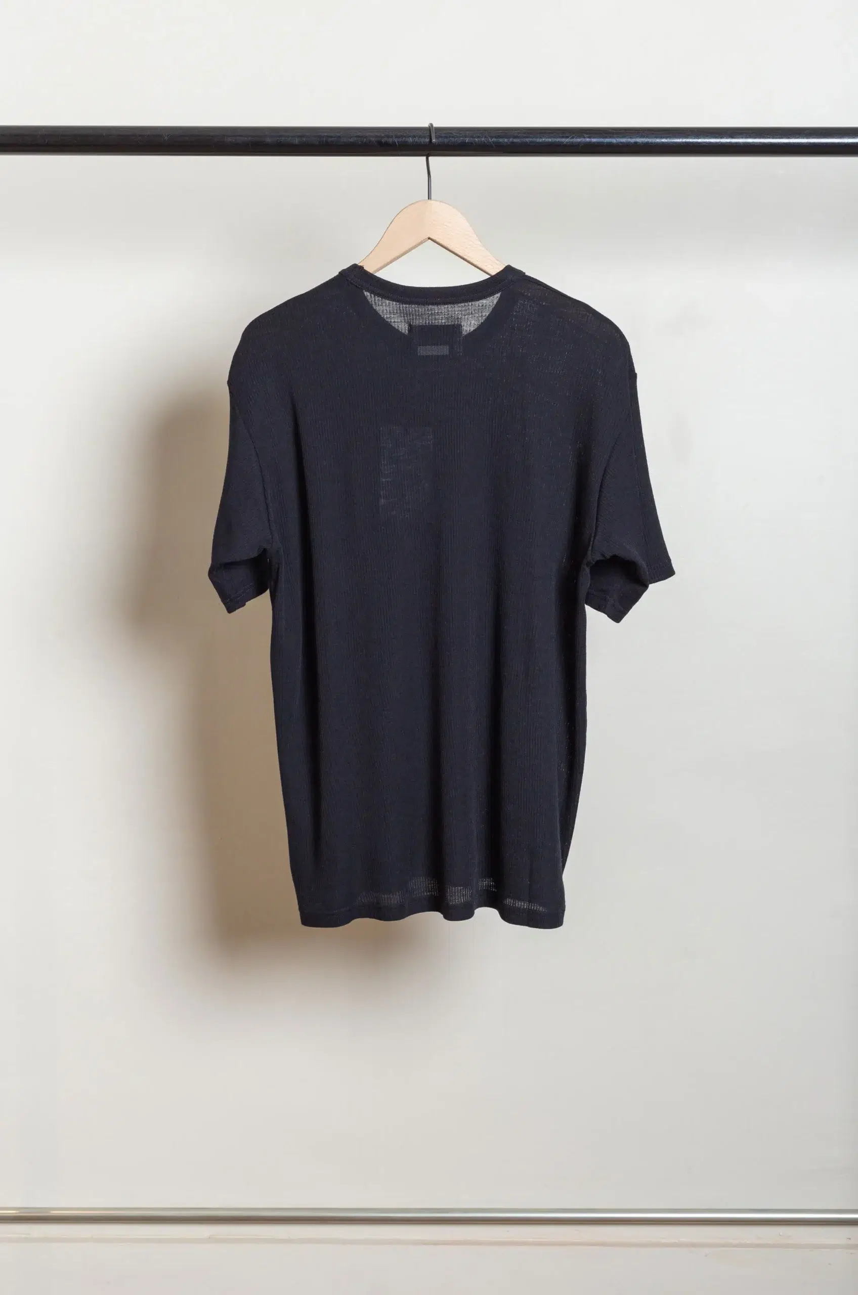 STEIN - FINE WOOL OVERSIZED SHORT SLEEVE TEE ST.1501 - BLACK