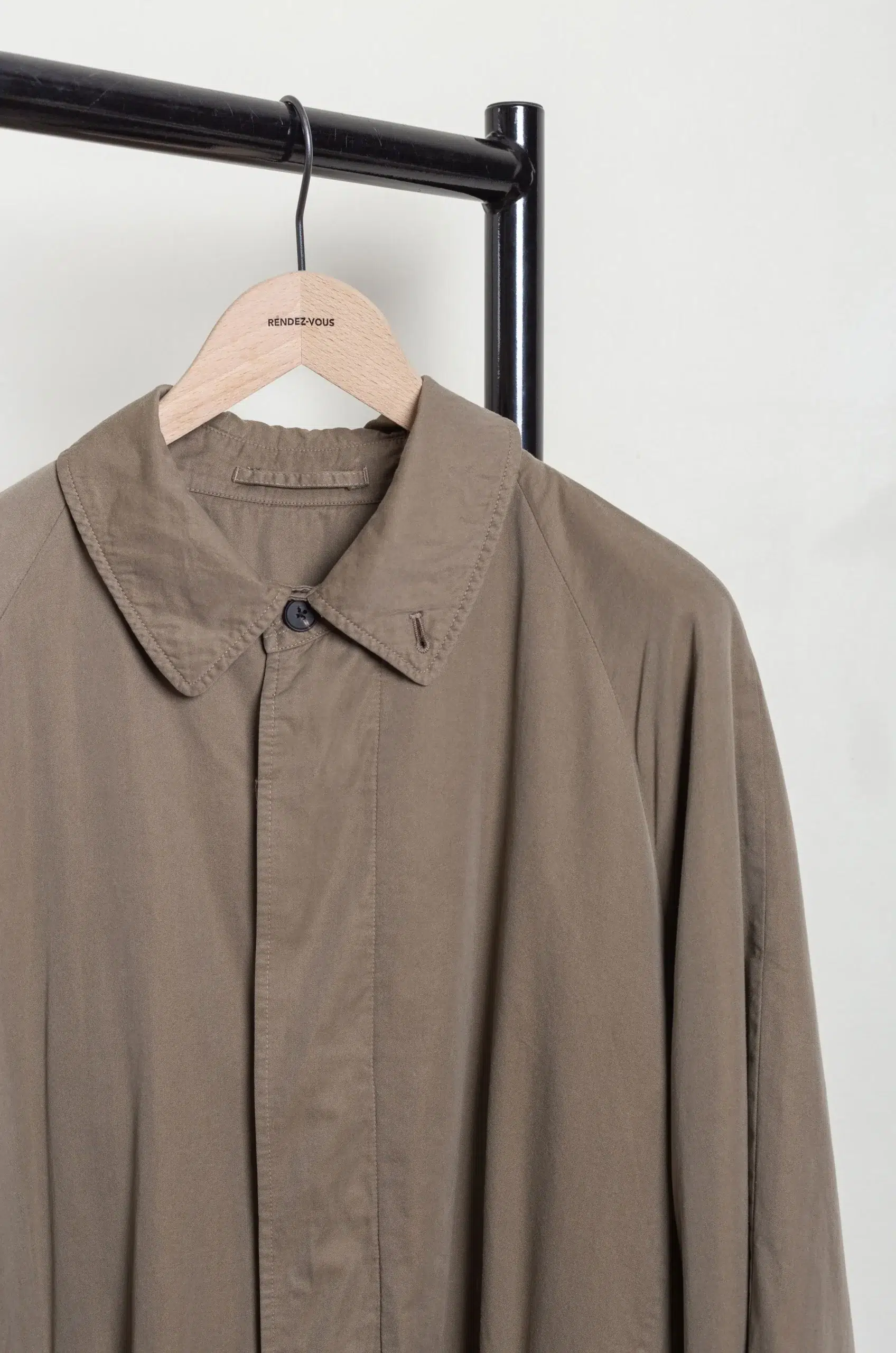 STEIN - COTTON RAYON VINTAGE PADDED BALMACAAN COAT ST.1370 - BEIGE