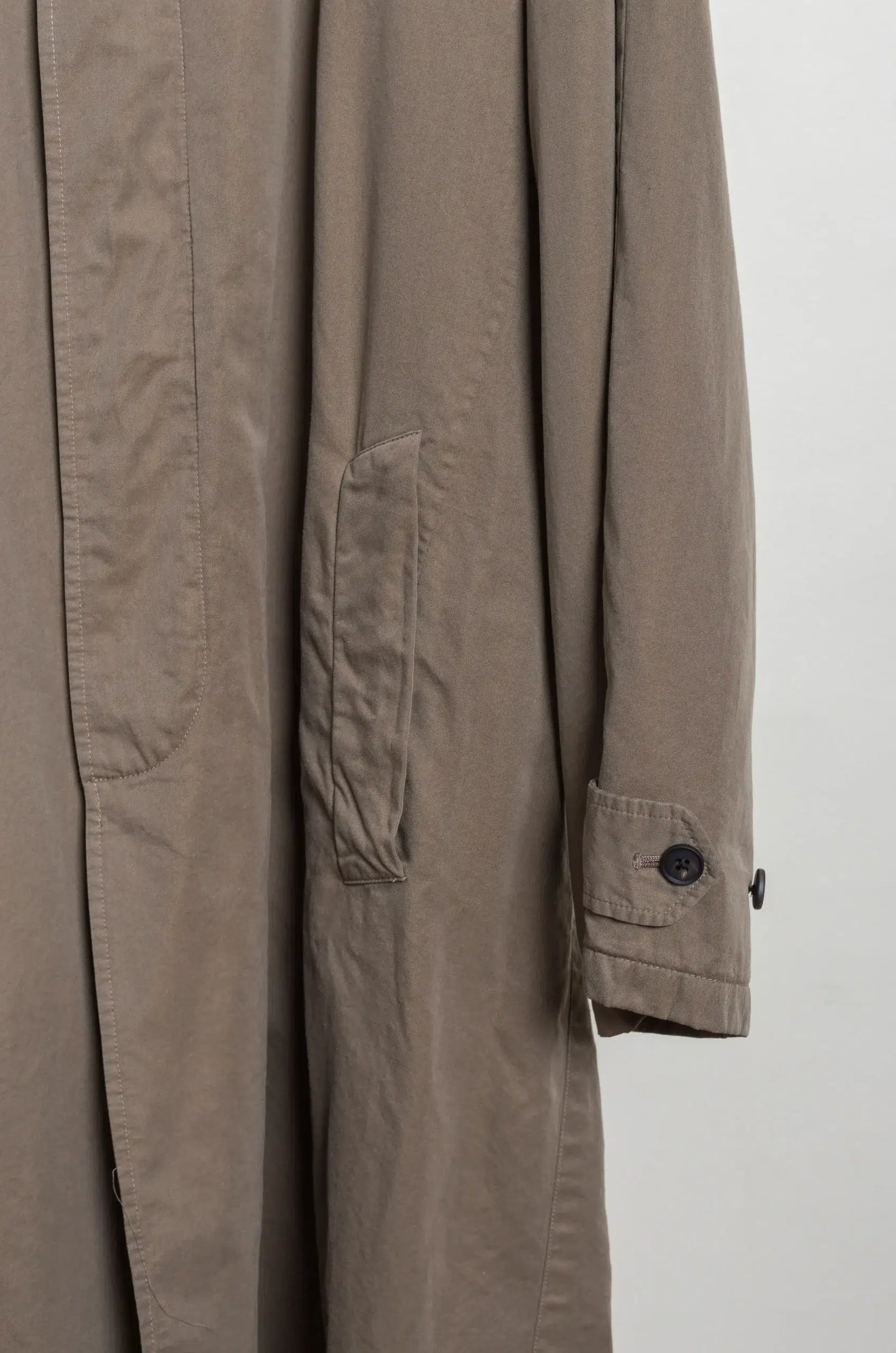 STEIN - COTTON RAYON VINTAGE PADDED BALMACAAN COAT ST.1370 - BEIGE