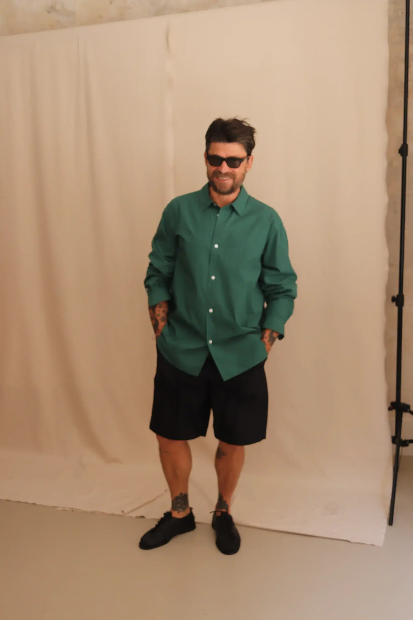 ATON - MEN OVERSIZED SHIRT BLAGLM0401 - GREEN