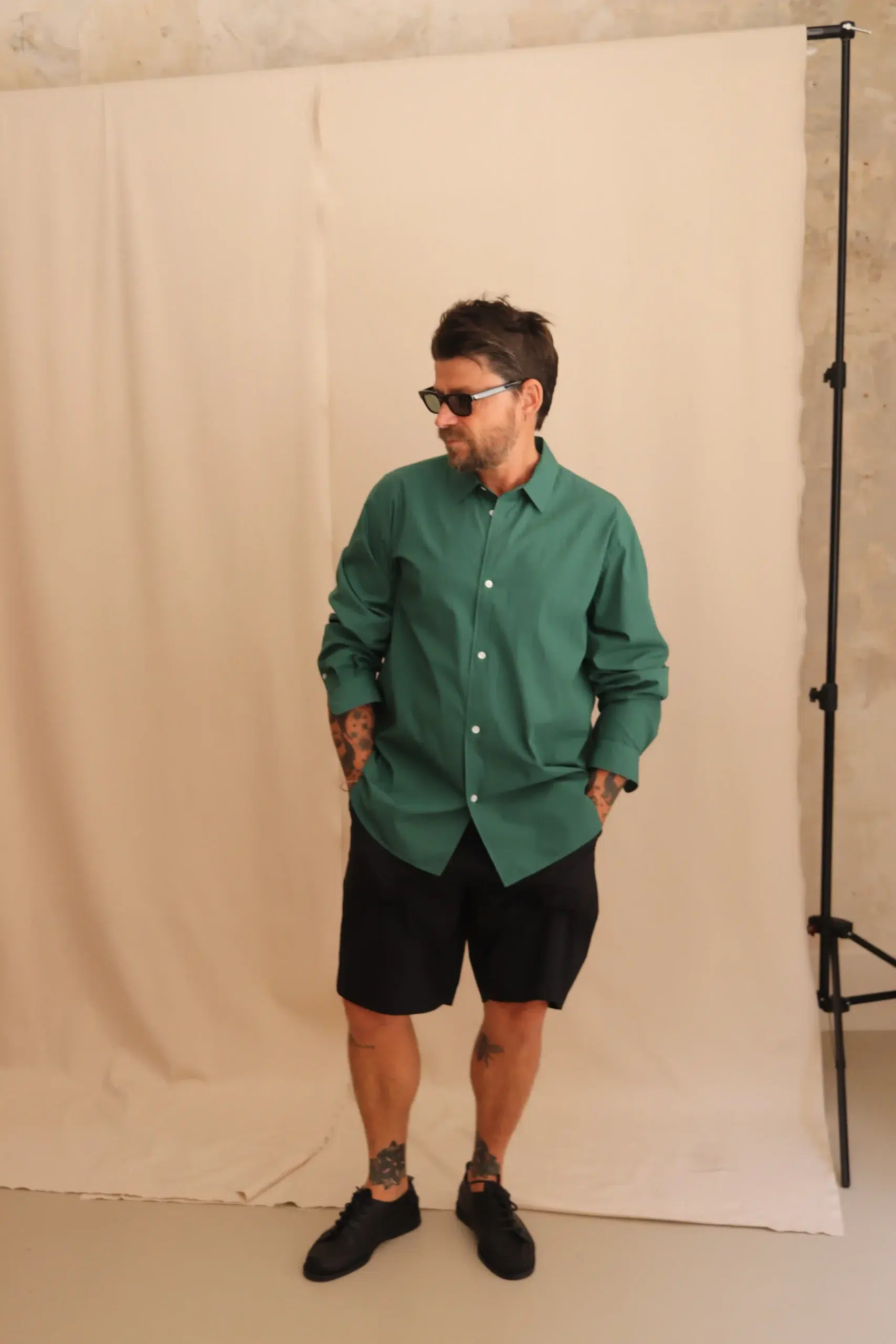 ATON - MEN OVERSIZED SHIRT BLAGLM0401 - GREEN