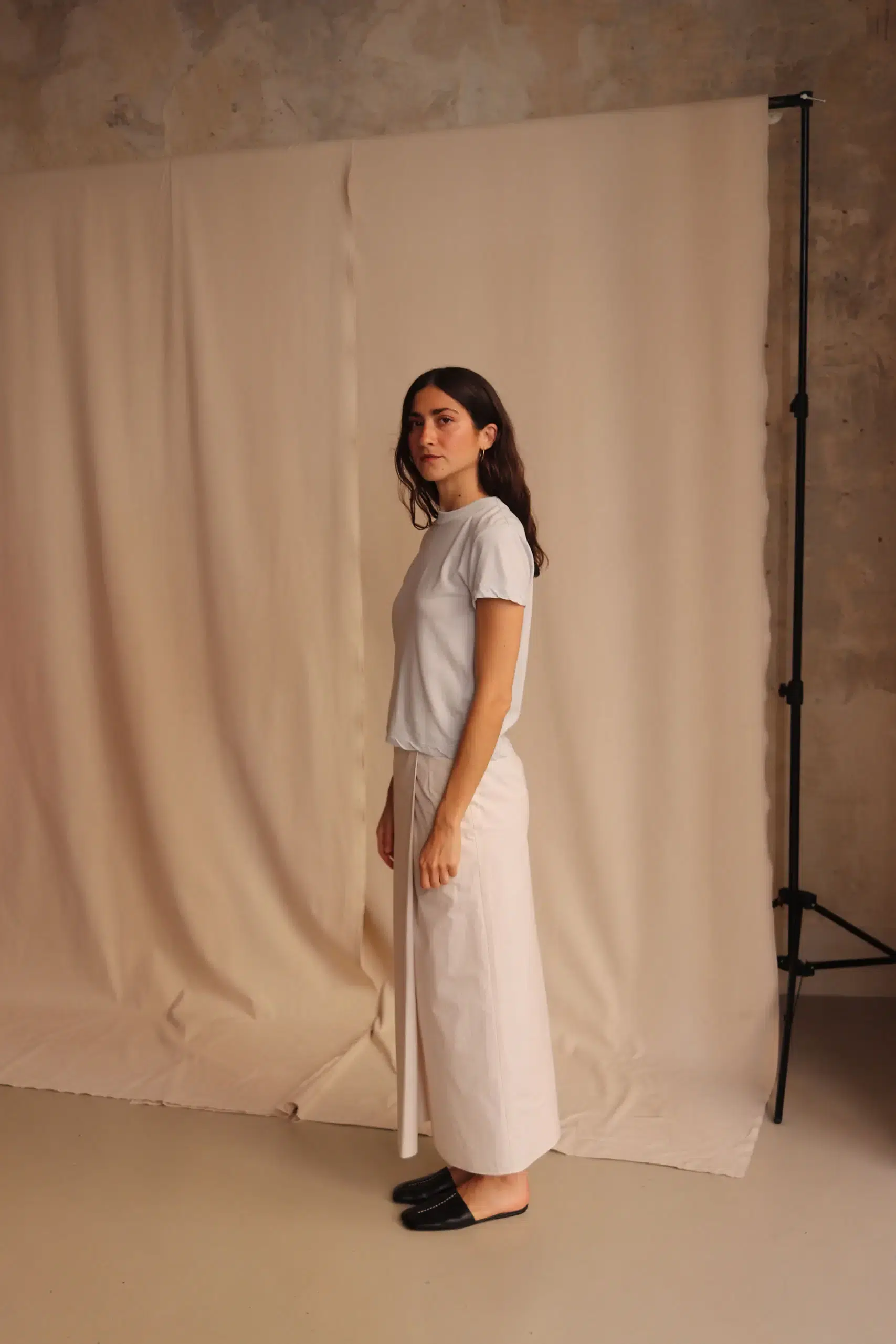 ATON - WRAP SKIRT SKAGLM0304 - WARM WHITE