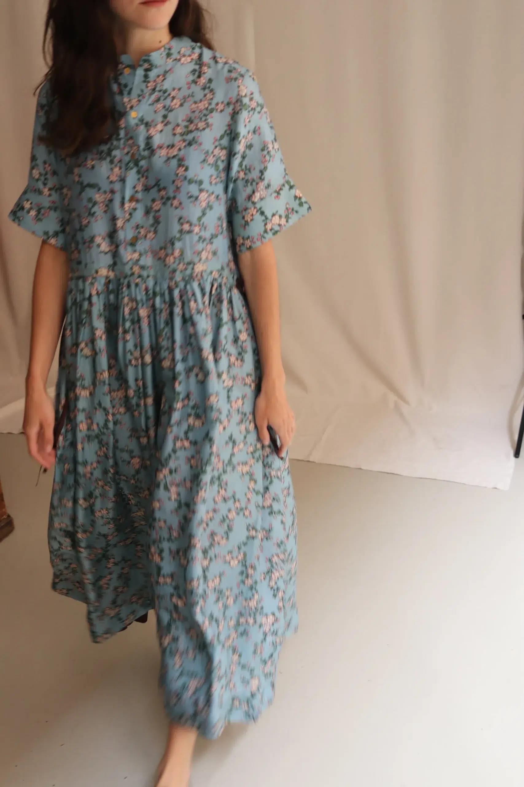 MAKU - KUHLIA DRESS GS2650 - FLOWERS BLUE