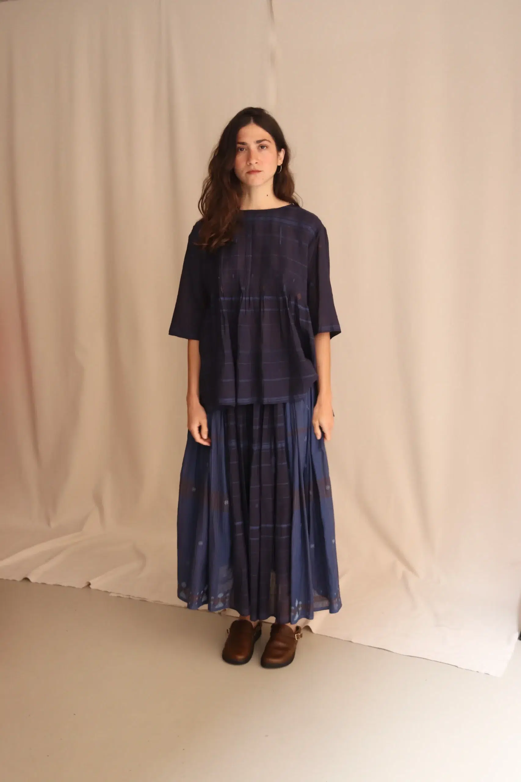 MAKU - HARUMI TOP GS2620 - BLUE CHECK