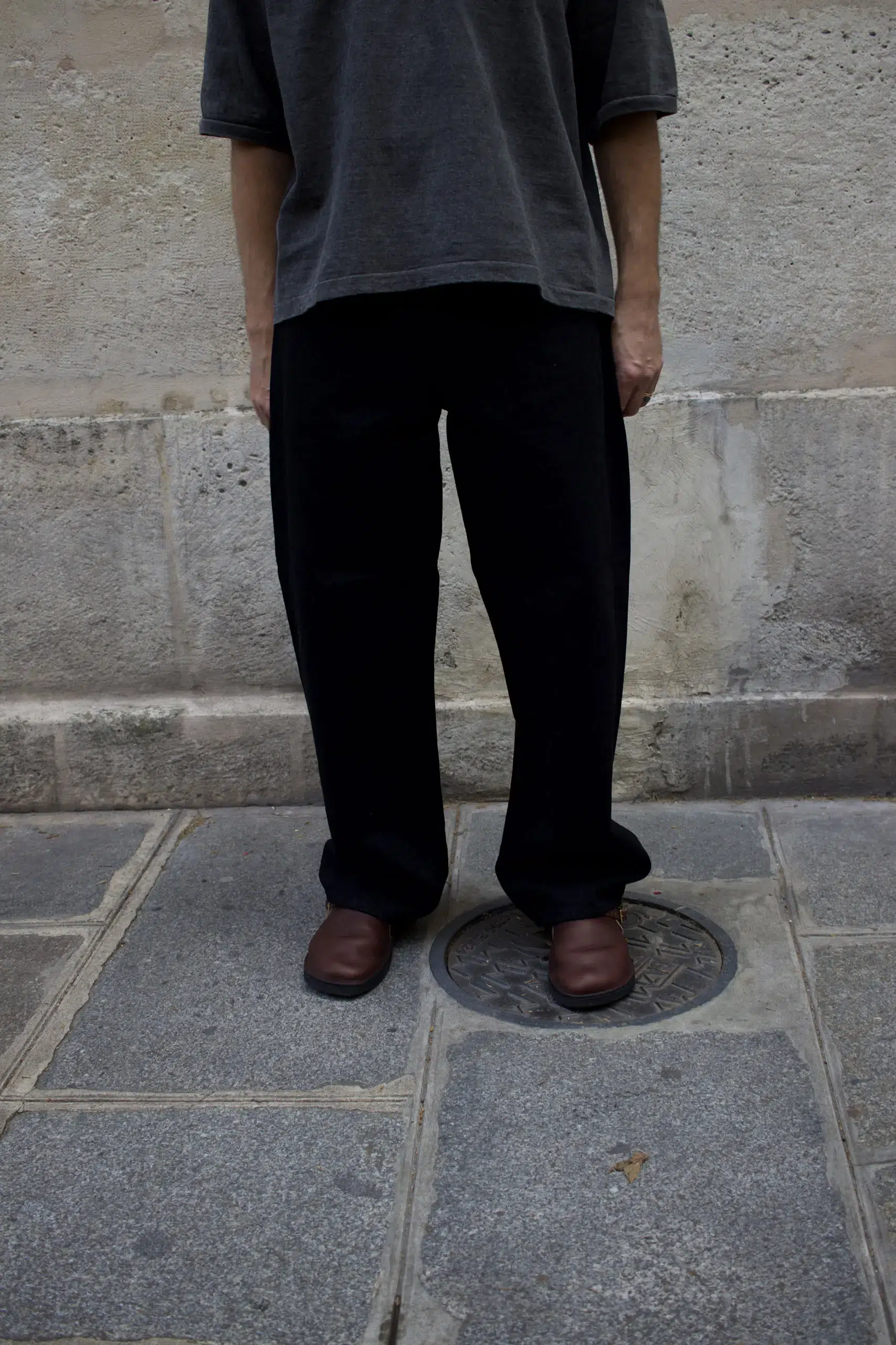 Yoko Sakamoto - 5POCKET STRAIGHT PANTS - BLACK