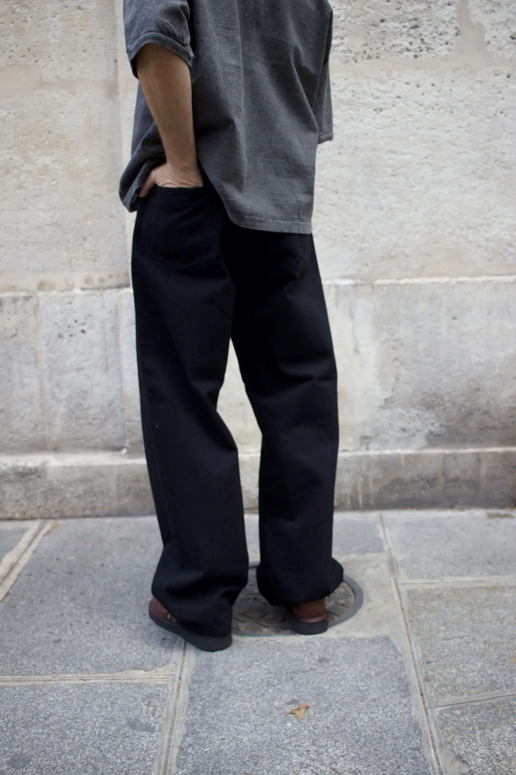 Yoko Sakamoto - 5POCKET STRAIGHT PANTS - BLACK