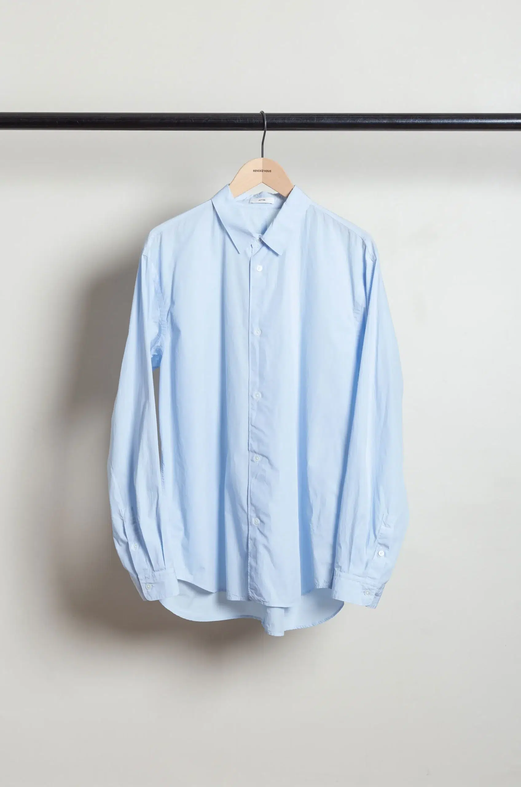 ATON - MEN OVERSIZED SHIRT BLAGLM0401 - SAX