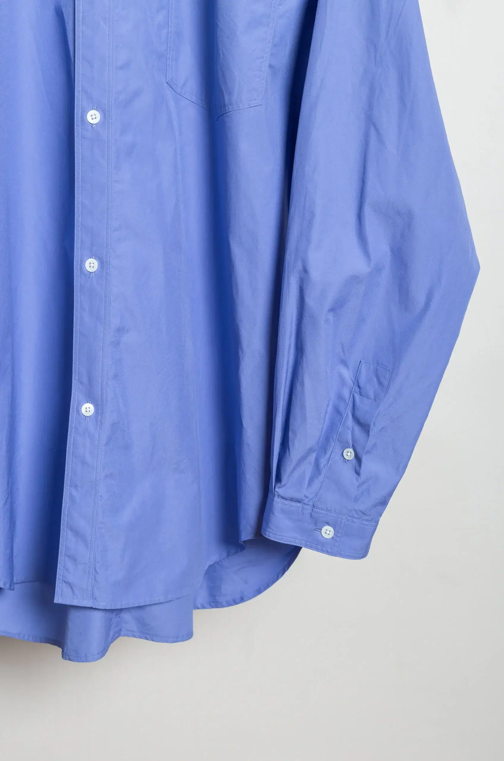 ATON - SUVIN BROAD STANDARD SHIRT BLAGLM0005 - SAX