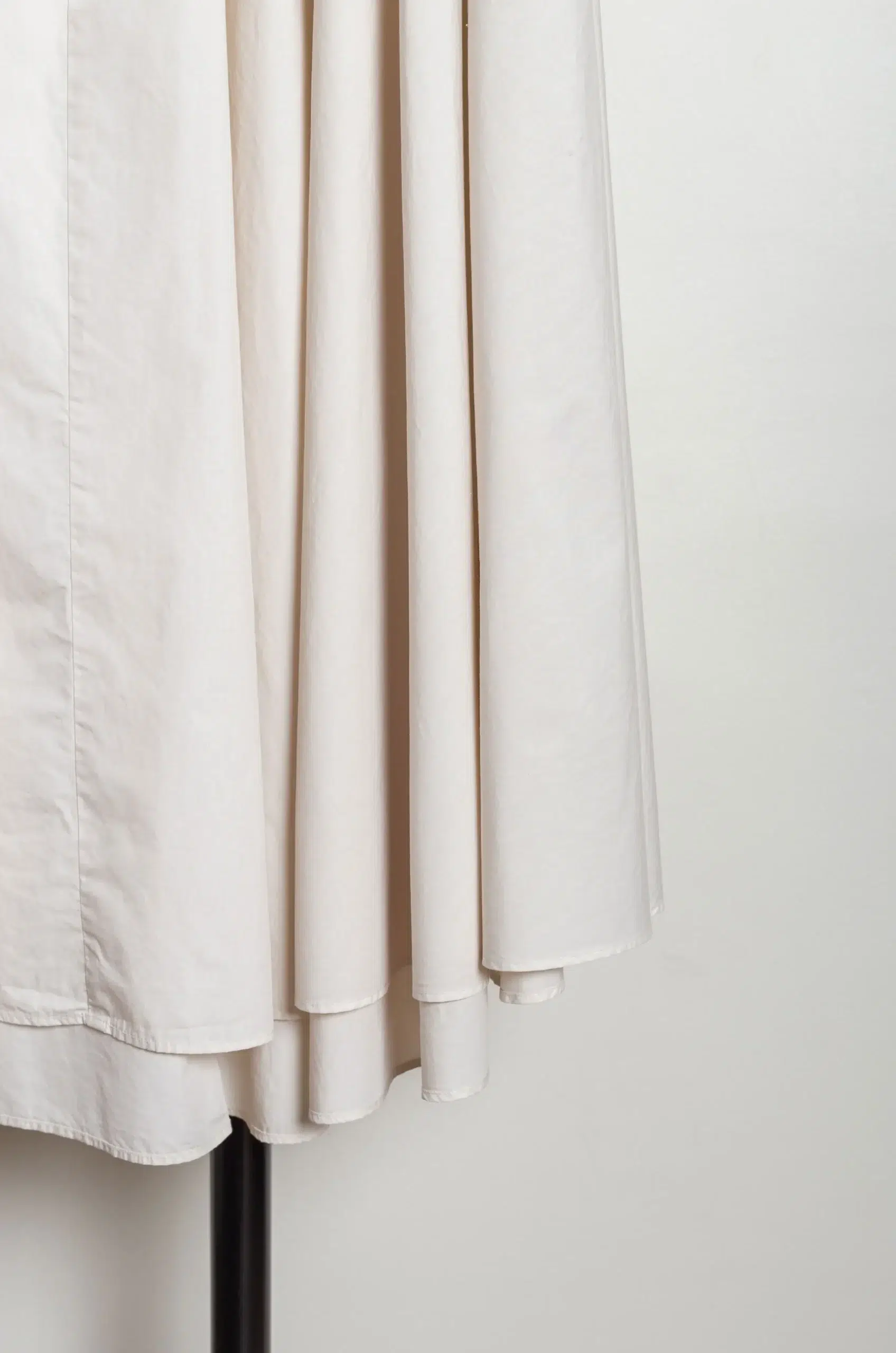 ATON - GATHERD SKIRT SKAGLM0406 - BEIGE