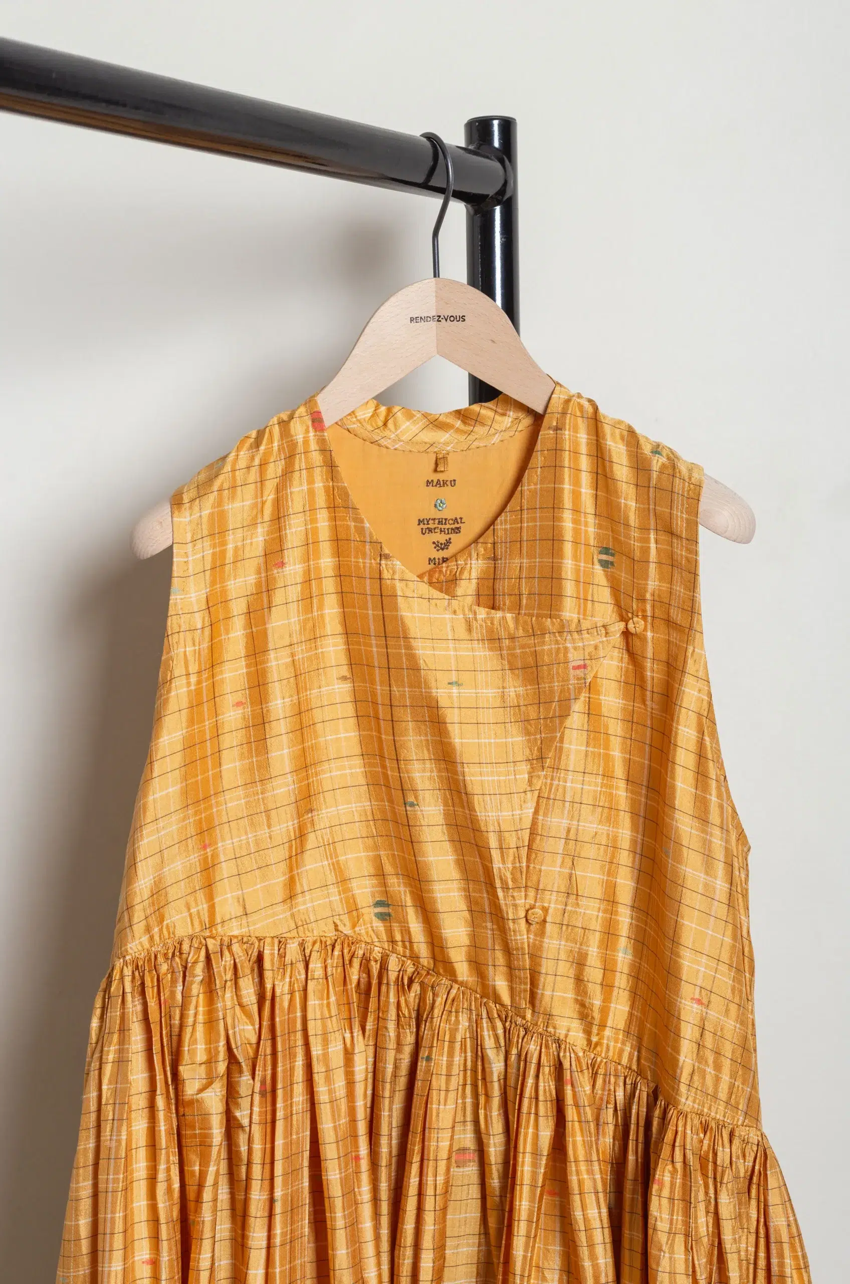 MAKU - MIRA DRESS GS2654 - MUSTARD CHECK