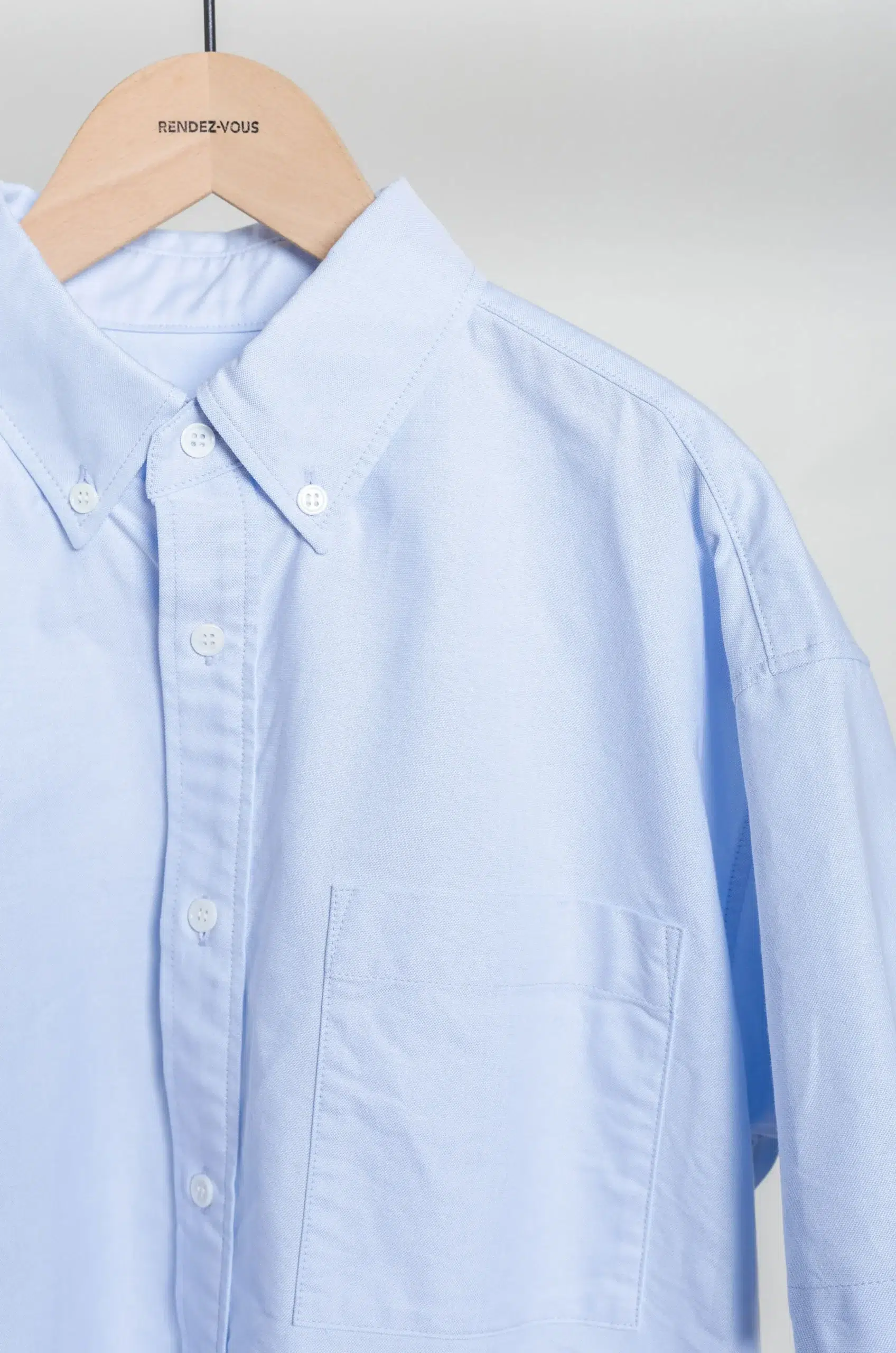 Toujours - Half Sleeve Baggy B.D. Shirt MM44CS02 - Saxe Blue