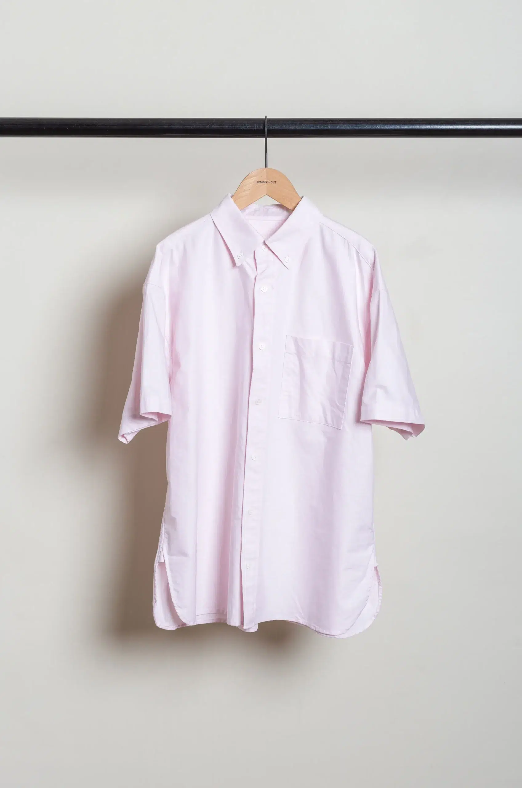 Toujours - Half Sleeve Baggy B.D. Shirt MM44CS02 - Shell Pink