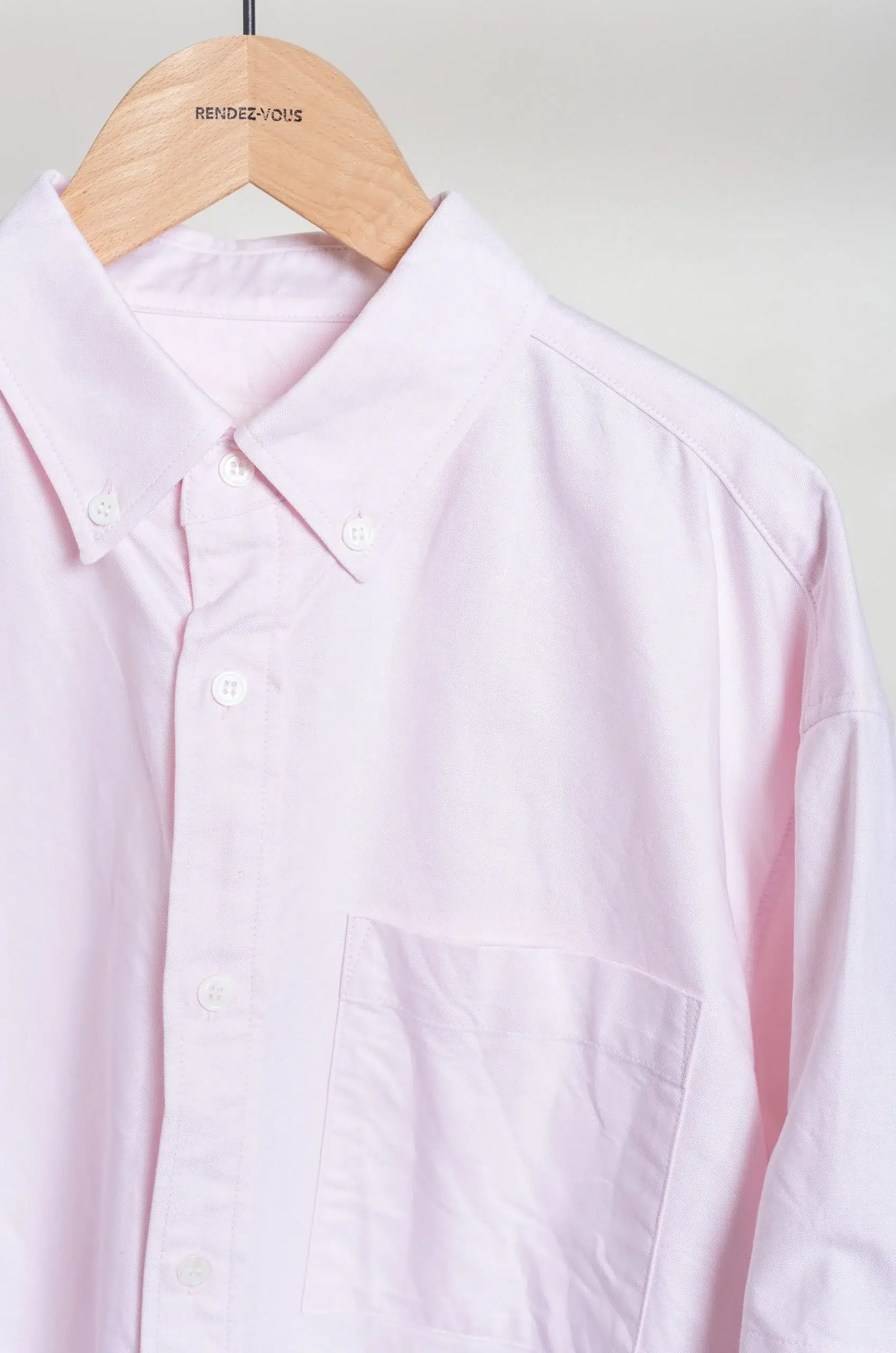Toujours - Half Sleeve Baggy B.D. Shirt MM44CS02 - Shell Pink