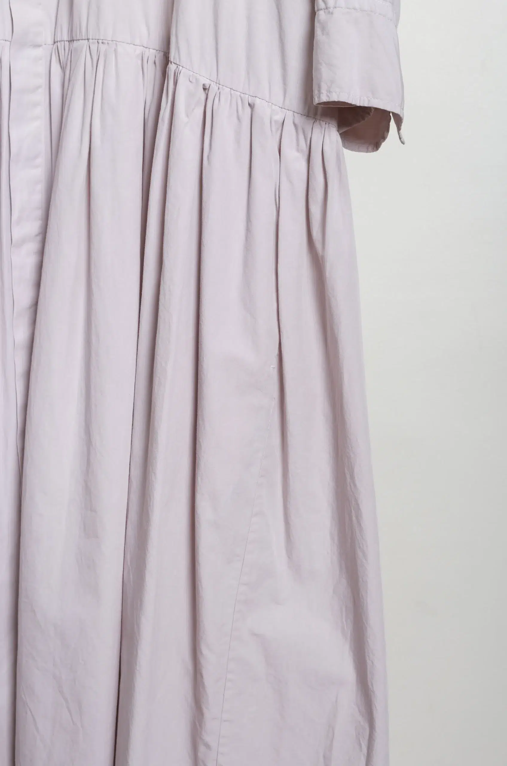 Toujours - Random Pleated Half Sleeve Shirt Dress MM44QD03 - Smoke Lilac