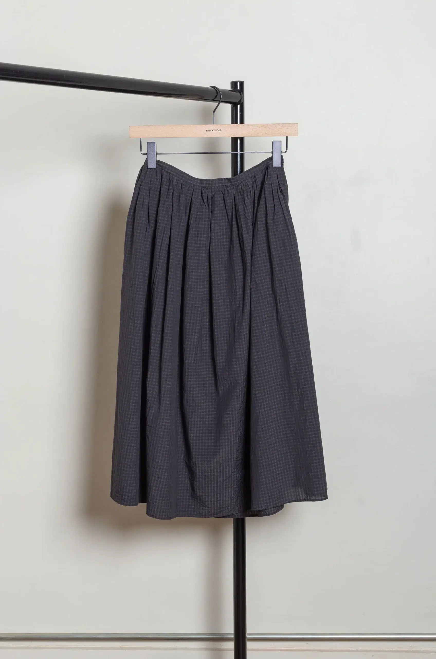 Toujours - Random Pleated Maxi Skirt QM44GK03 - Ink*Khaki