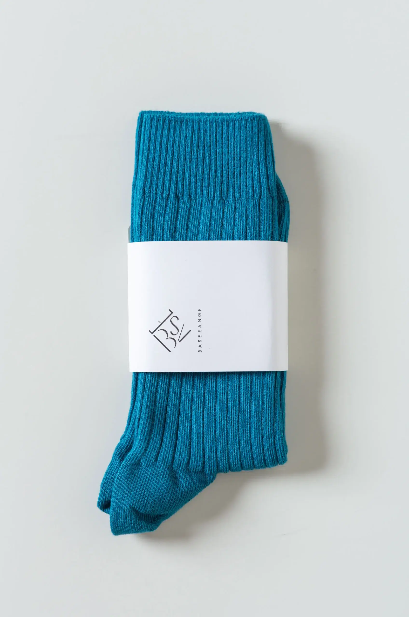 BASERANGE - RIB OVERANKLE SOCKS 36-39 - SPHERE BLUE
