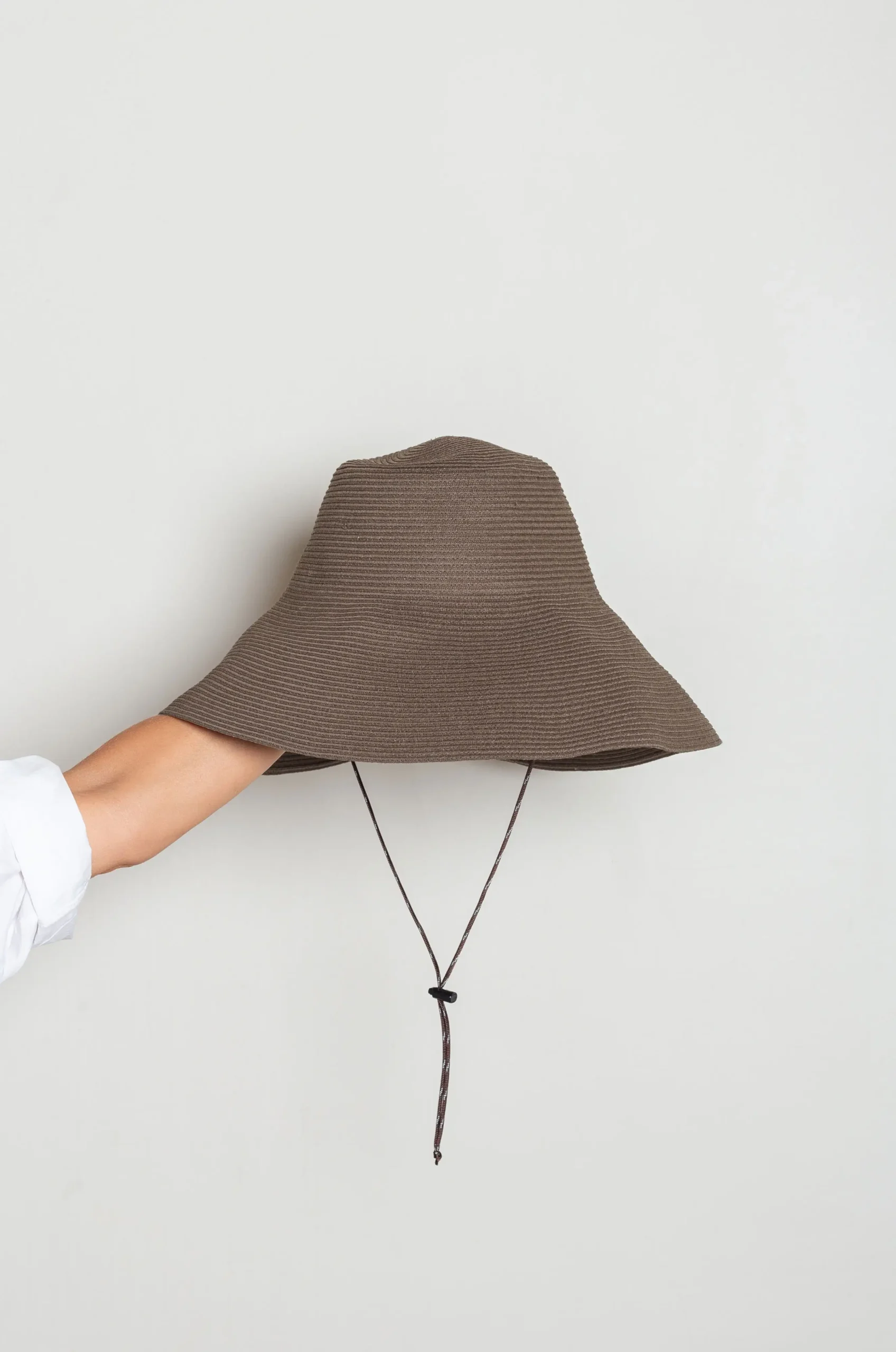 Câbleami - ORGANIC COTTON BRAID CAPELINE WIDE BRIM - OLIVE