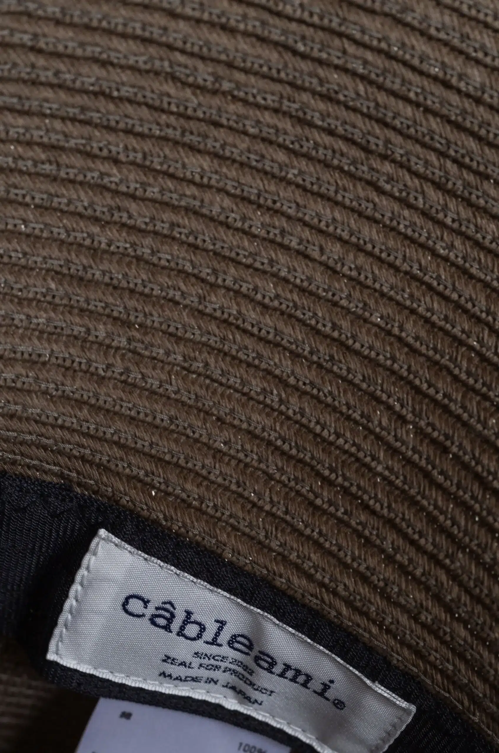 Câbleami - ORGANIC COTTON BRAID CAPELINE WIDE BRIM - OLIVE
