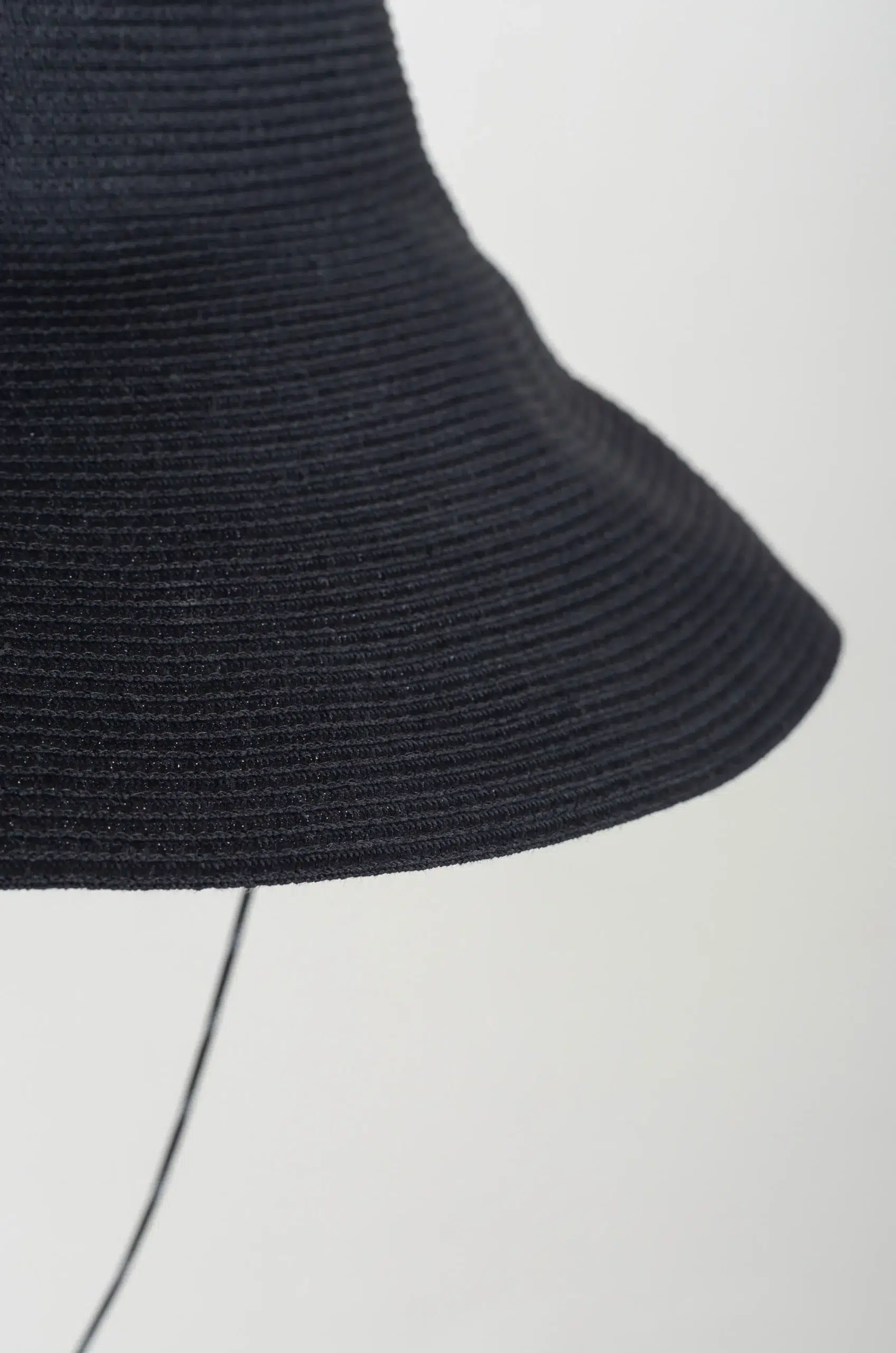 Câbleami - ORGANIC COTTON BRAID CAPELINE WIDE BRIM - BLACK