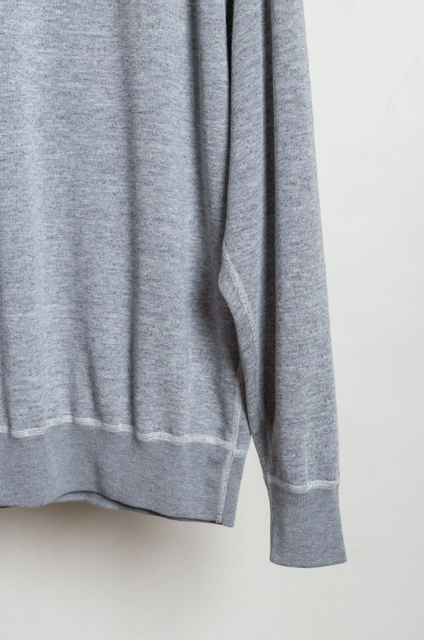 Comoli - Grey Fleece Crew Neck Top D01-05045 - GRAY