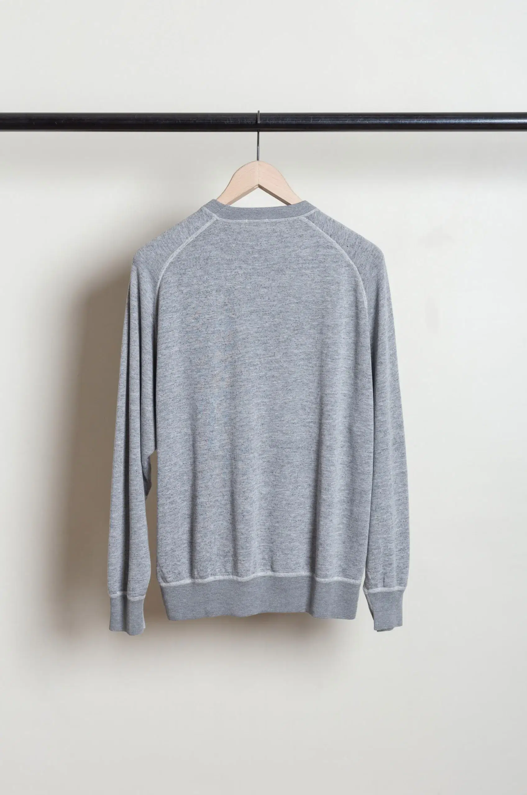 Comoli - Grey Fleece Crew Neck Top D01-05045 - GRAY