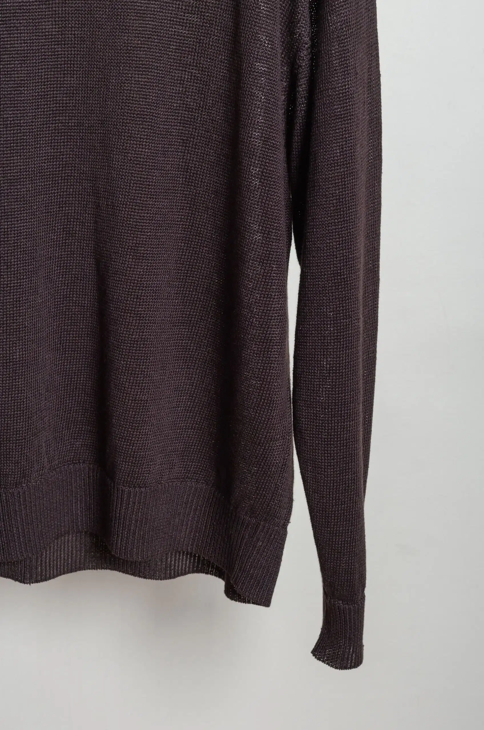 Comoli - Linen Crew-Neck Knit PO D01-06014 - BROWN