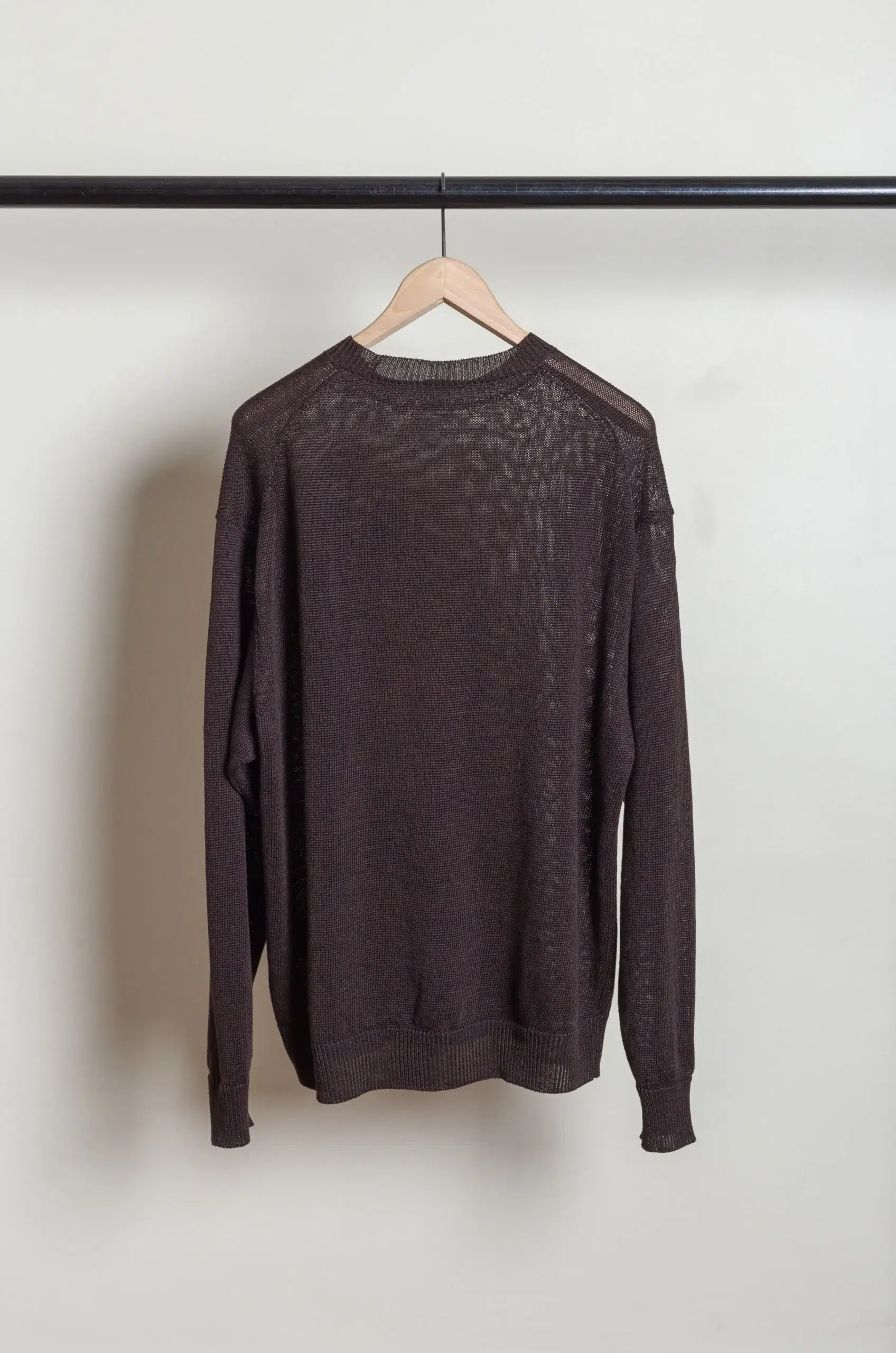 Comoli - Linen Crew-Neck Knit PO D01-06014 - BROWN