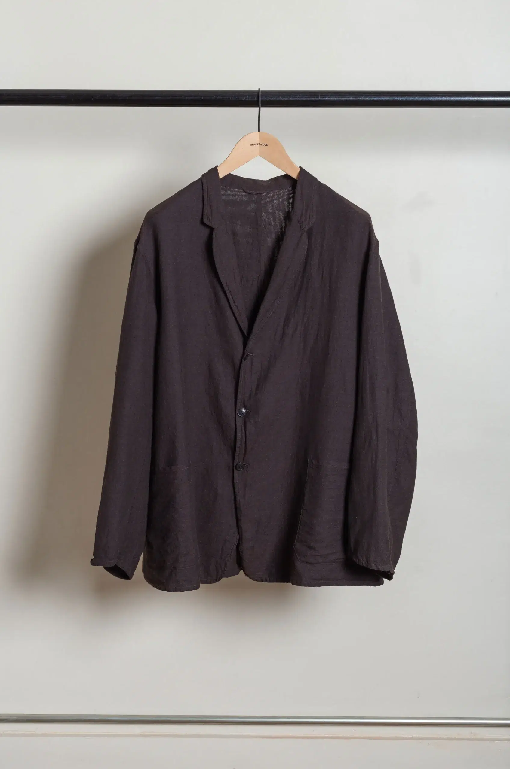Comoli - Silk Cotton Jacket D01-01022 - BROWN