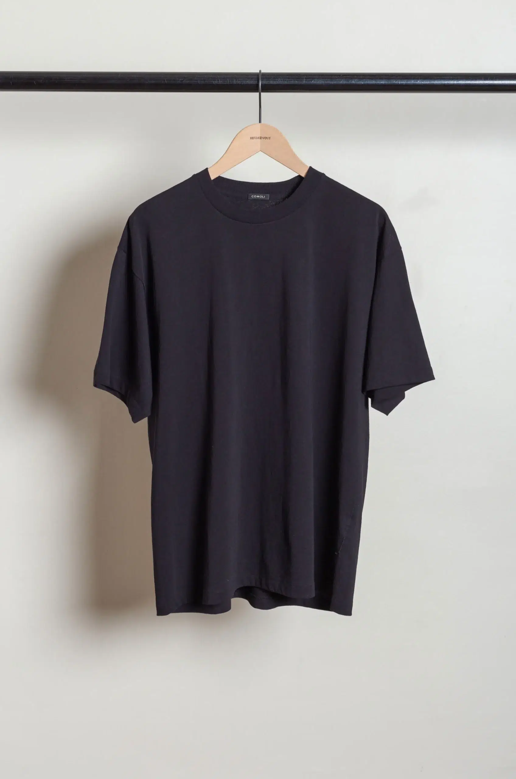 Comoli - Cotton Jersey Short-Sleeve T-Shirt D01-05014 - BLACK