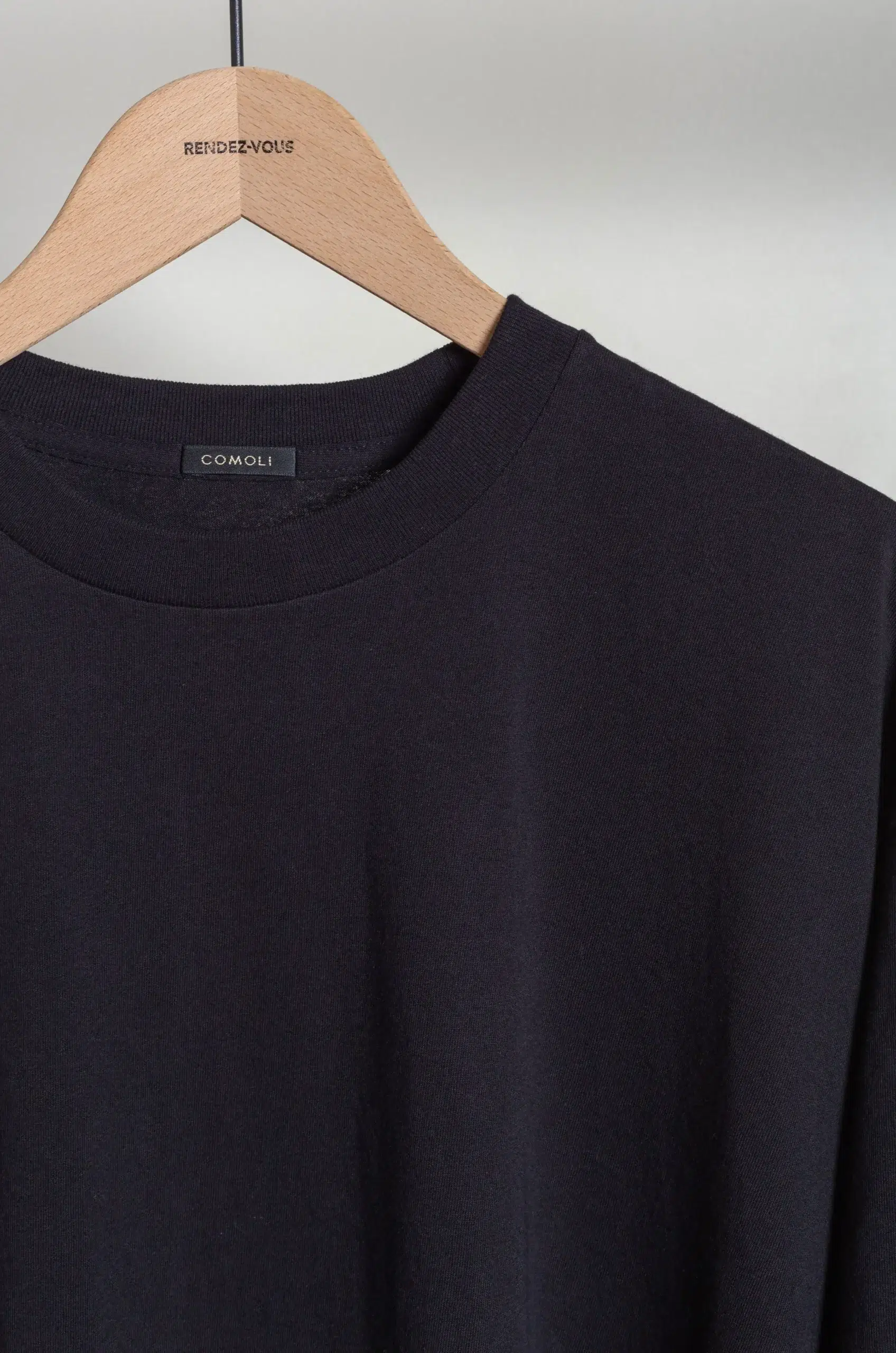 Comoli - Cotton Jersey Short-Sleeve T-Shirt D01-05014 - BLACK