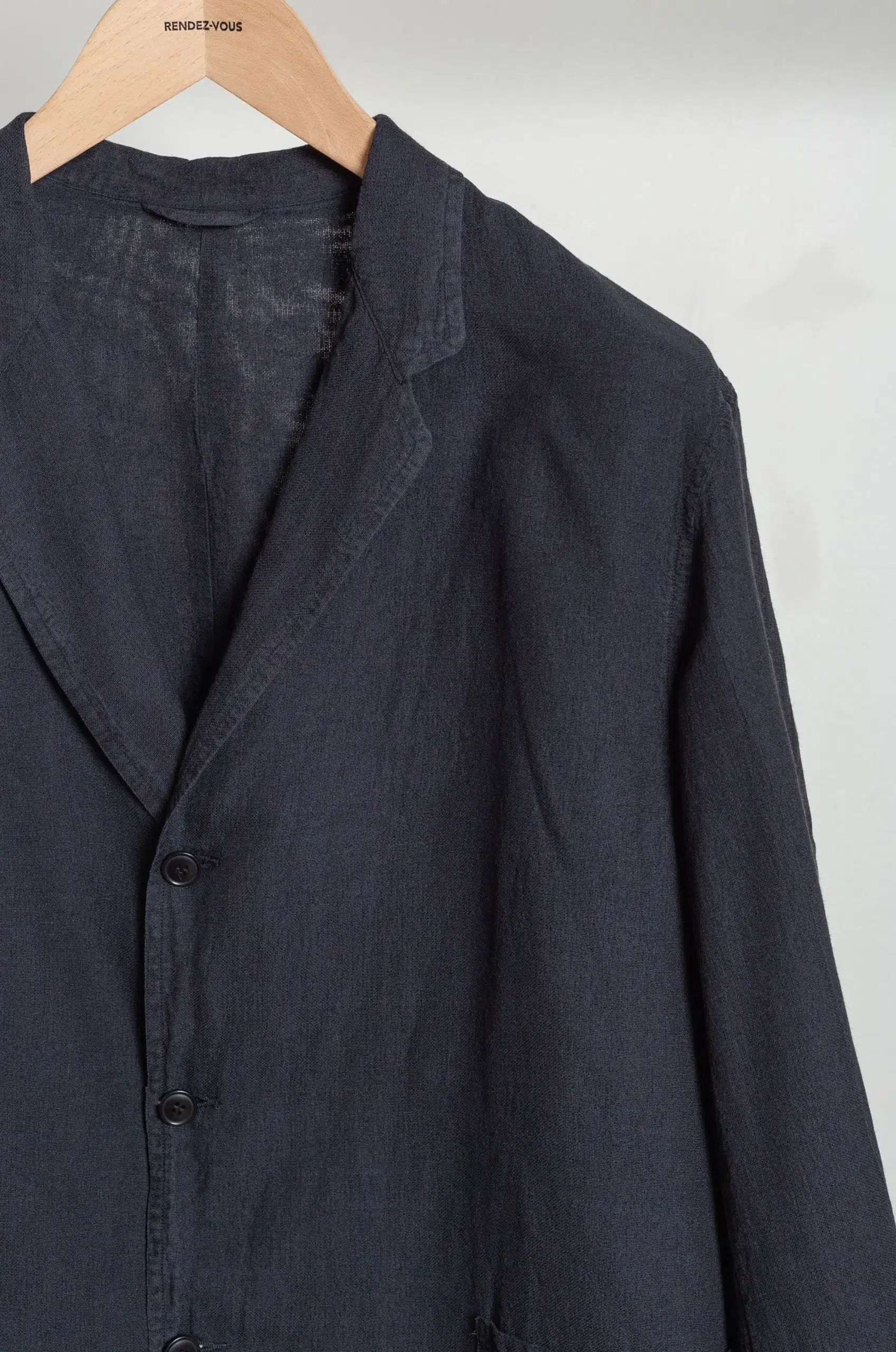Comoli - Silk Cotton Jacket D01-01022 - FADE BLACK