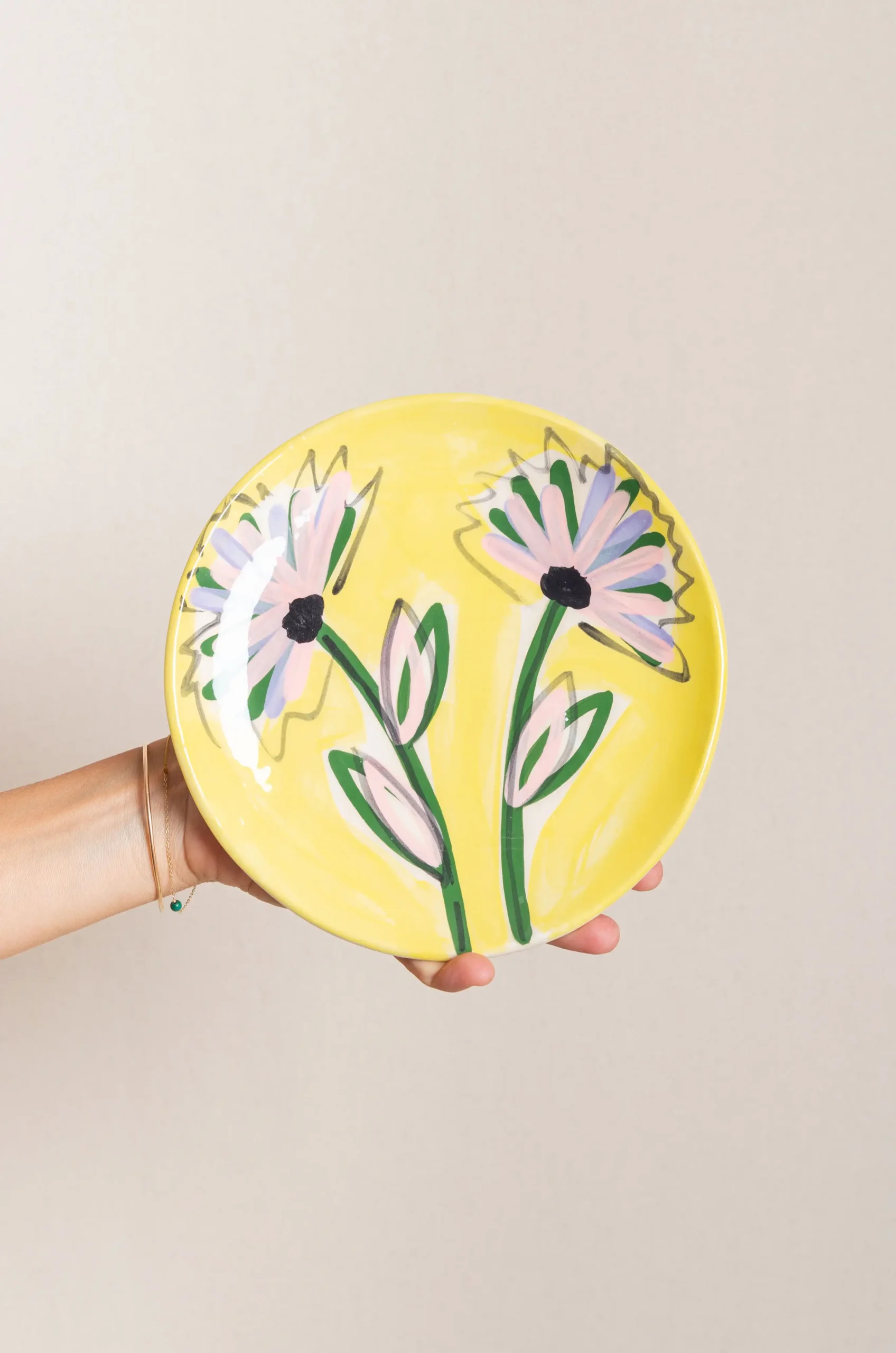 HOMERE - ASSIETTE DESSERT LOULOUDIA - JAUNE