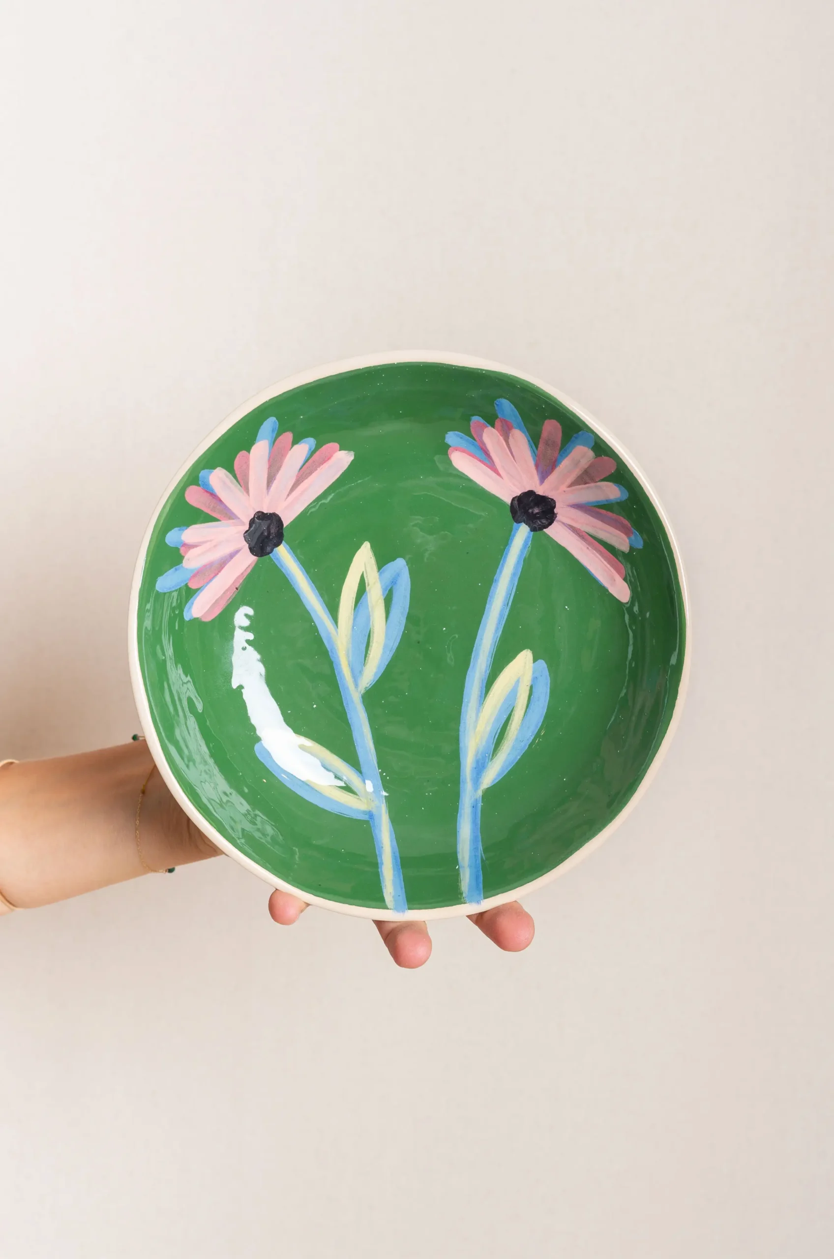 HOMERE - ASSIETTE CREUSE LOULOUDIA - VERT