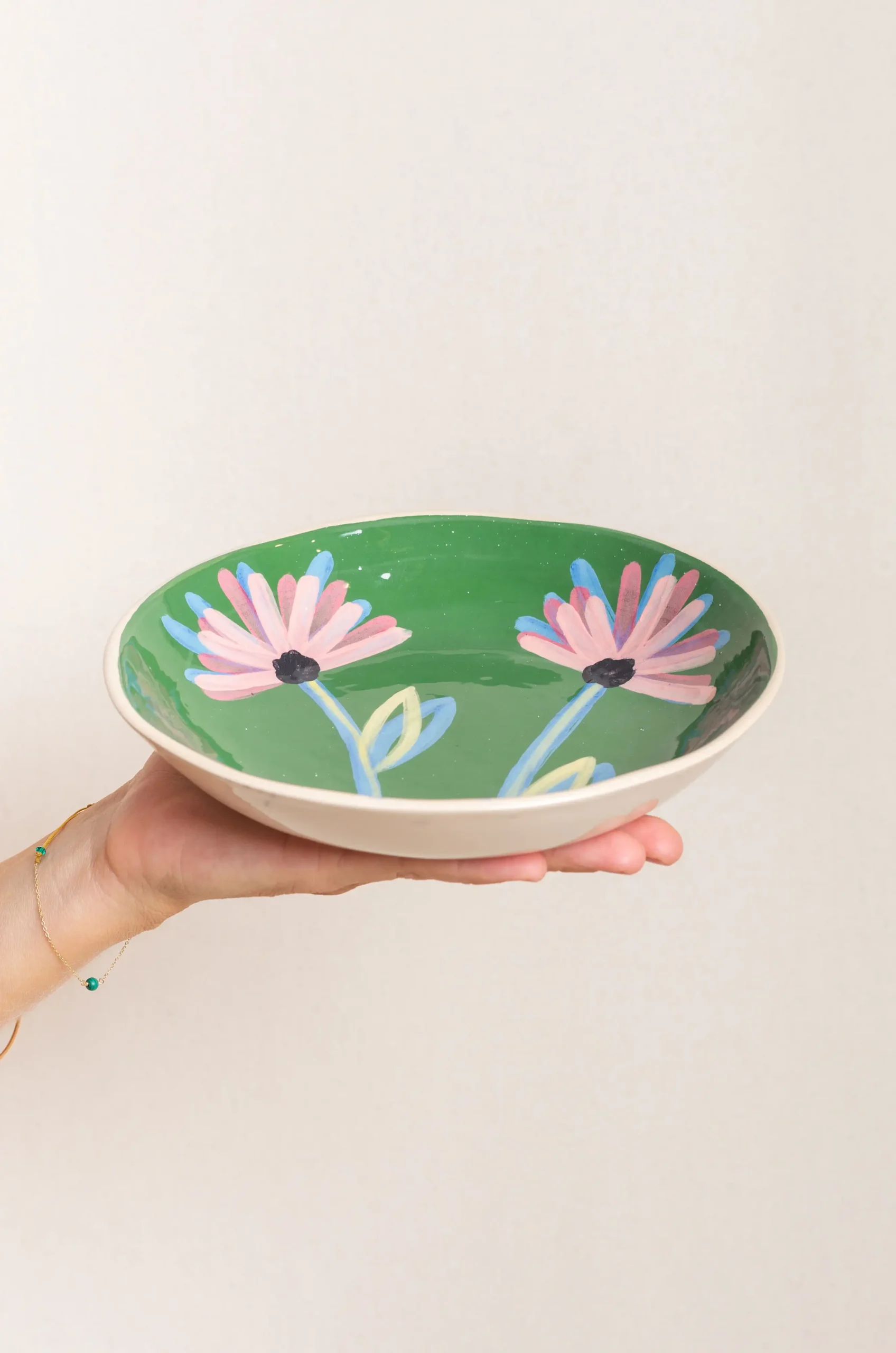 HOMERE - ASSIETTE CREUSE LOULOUDIA - VERT