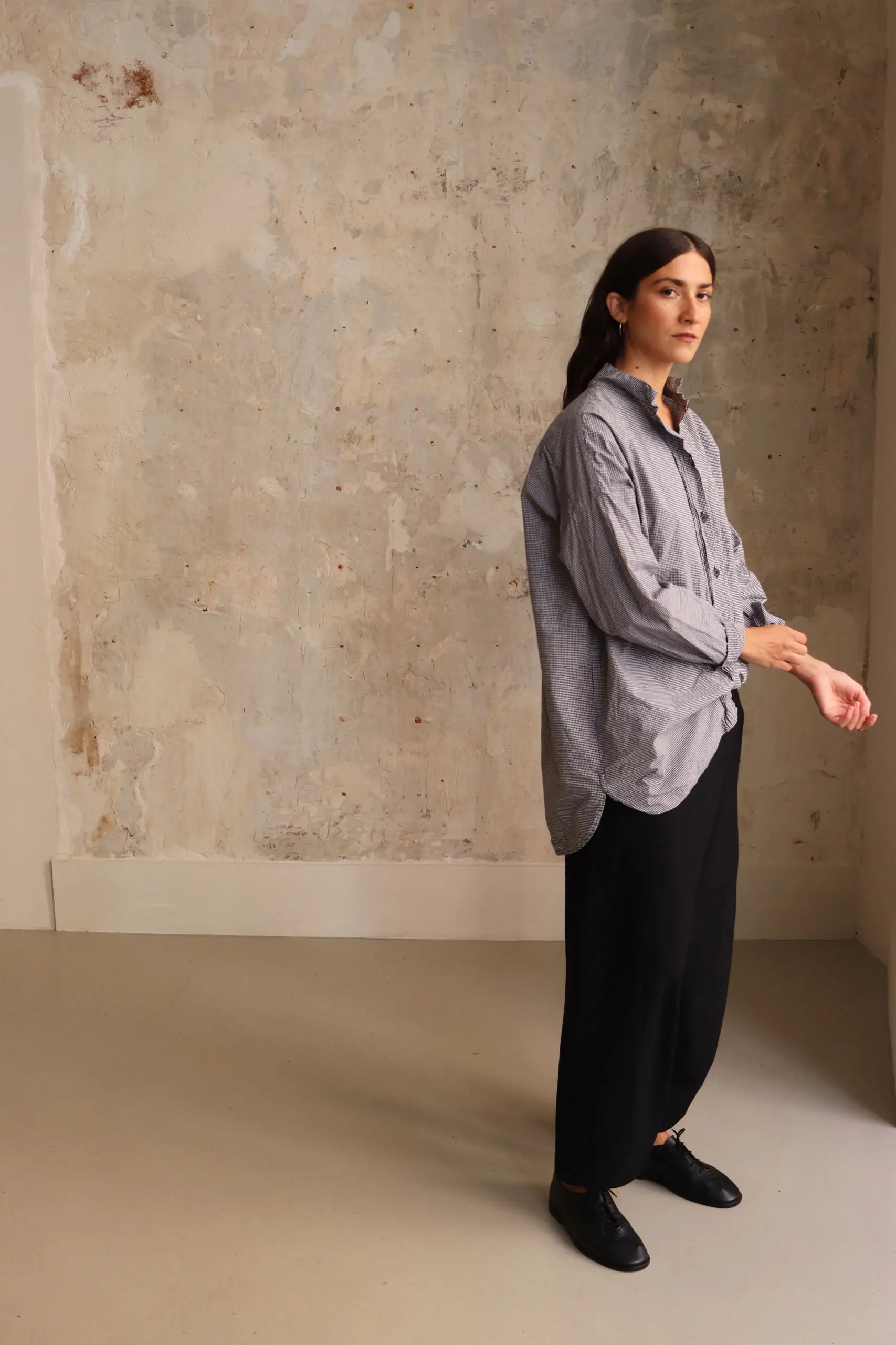 Bergfabel - CLAUDIA LONG SHIRT BFWSH306/ K169 - MICRO CHECK