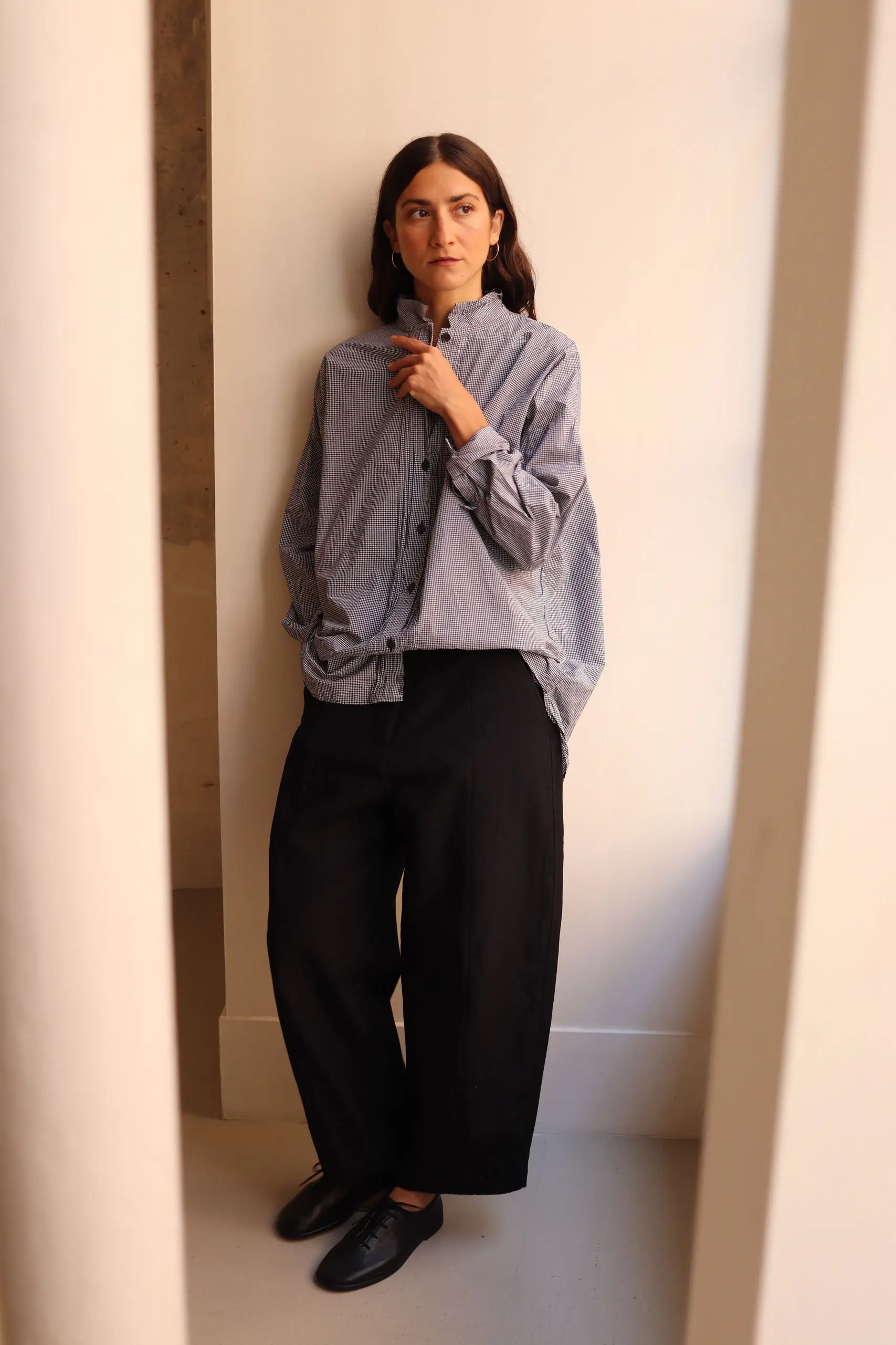 Bergfabel - CLAUDIA LONG SHIRT BFWSH306/ K169 - MICRO CHECK