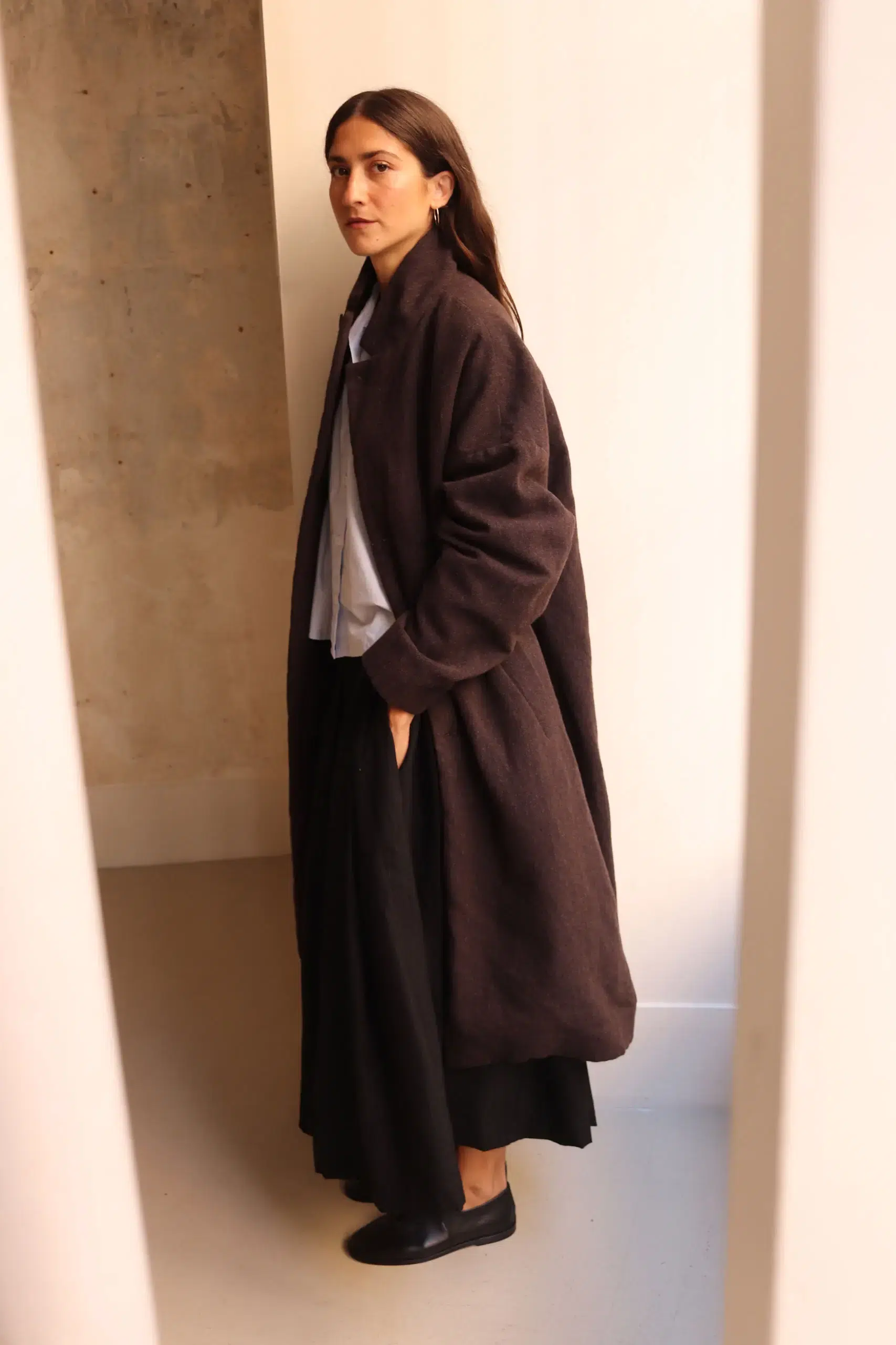 Bergfabel - MILLIE COAT BFWC221/ 261 - BROWN NAVY