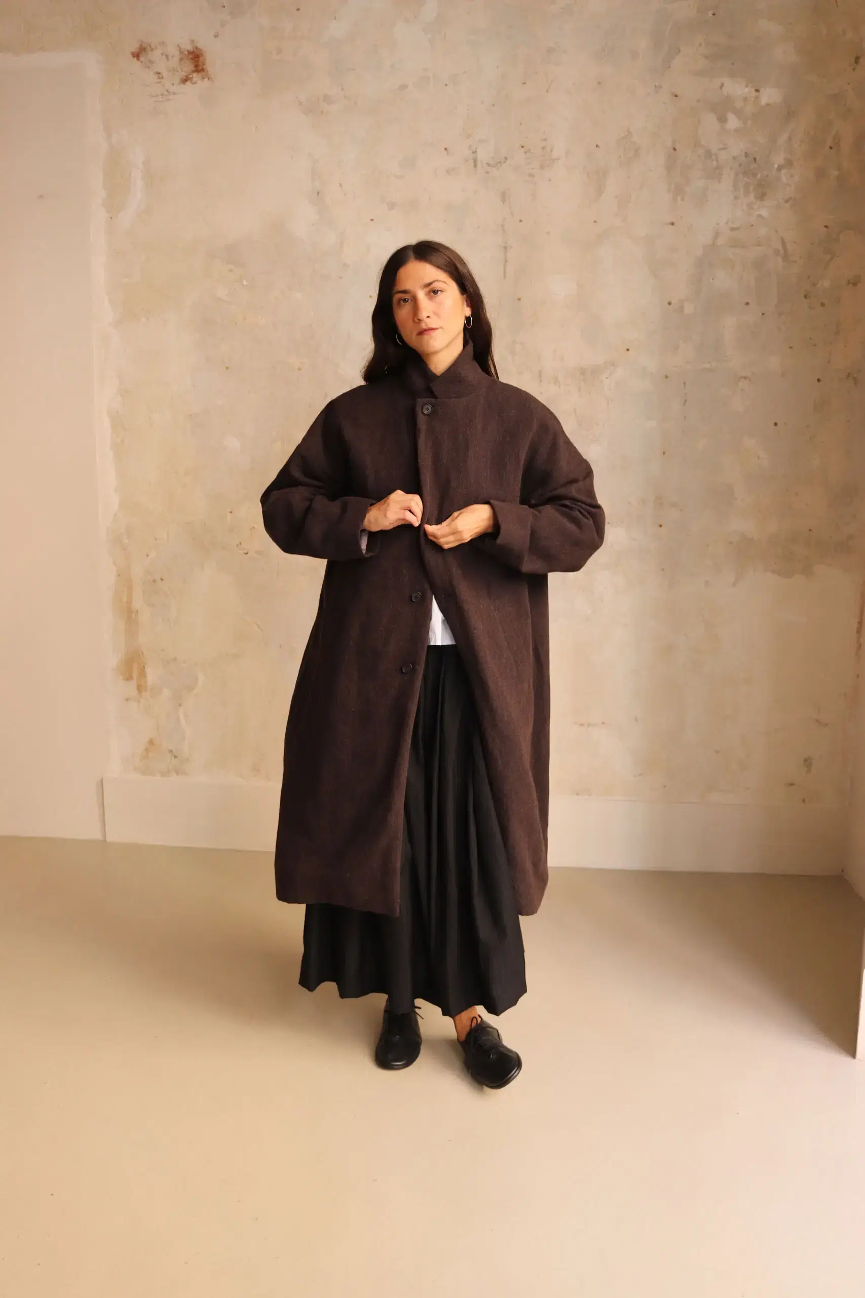 Bergfabel - MILLIE COAT BFWC221/ 261 - BROWN NAVY